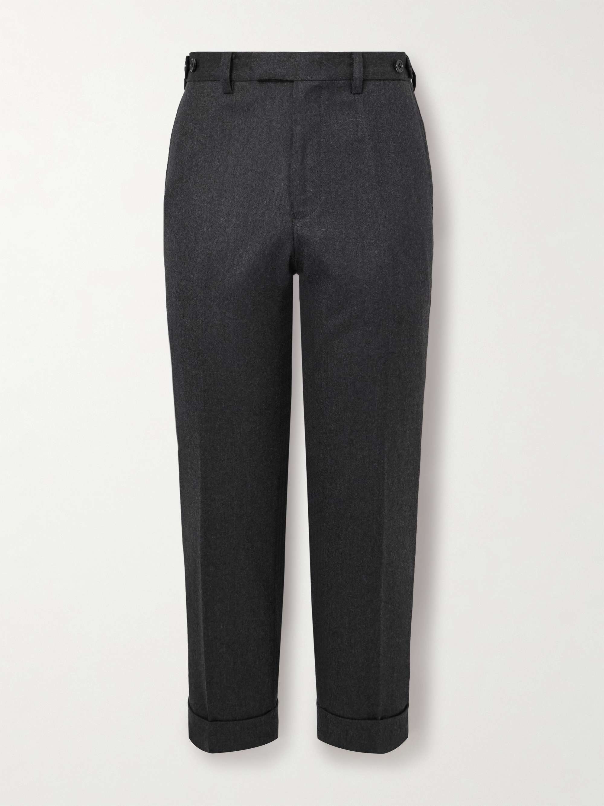 Ivy Cropped Tapered Brushed Wool-Blend Twill Suit Trousers view