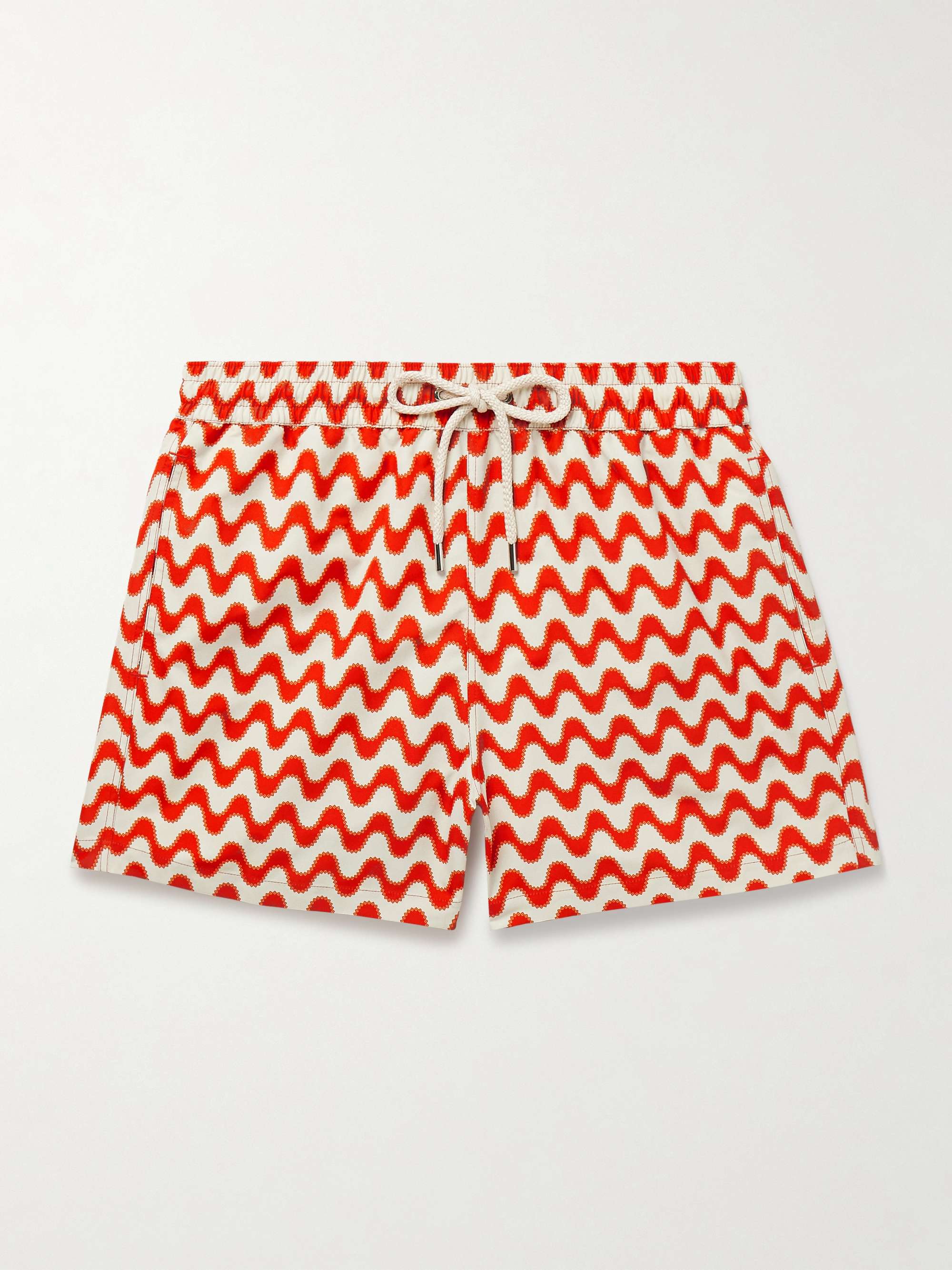 Copacabana Straight-Leg Mid-Length Printed Recycled Swim Shorts view