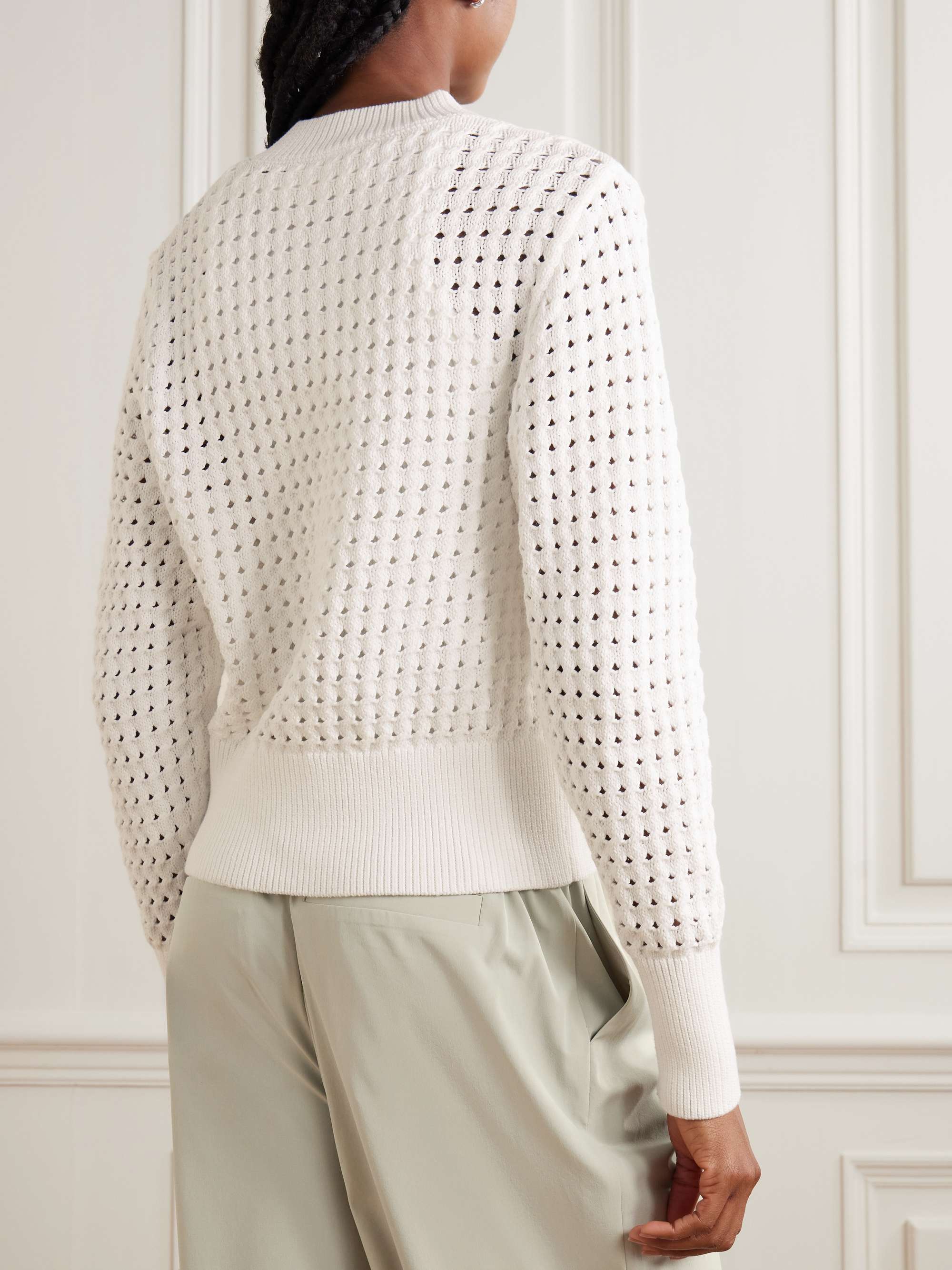 Bettina open-knit cotton-blend cardigan view