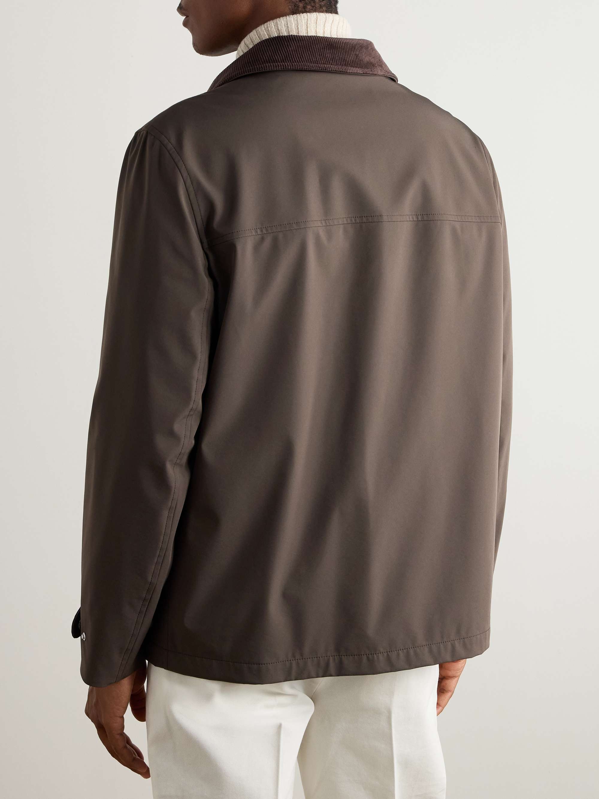 Cotton-Blend Corduroy-Trimmed Shell Field Jacket view