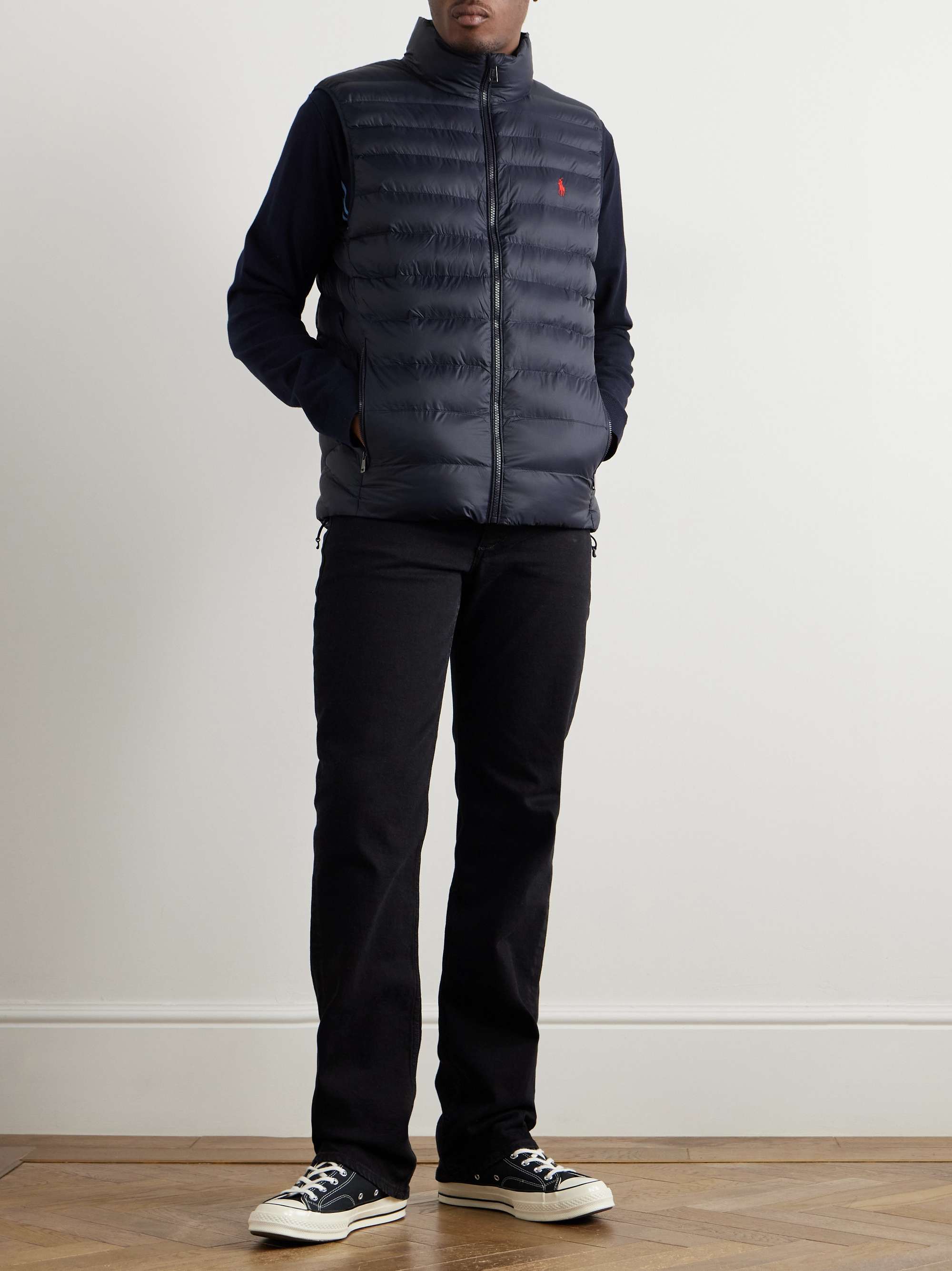 Colden Logo-Embroidered Padded Quilted Recycled-Nylon Gilet view