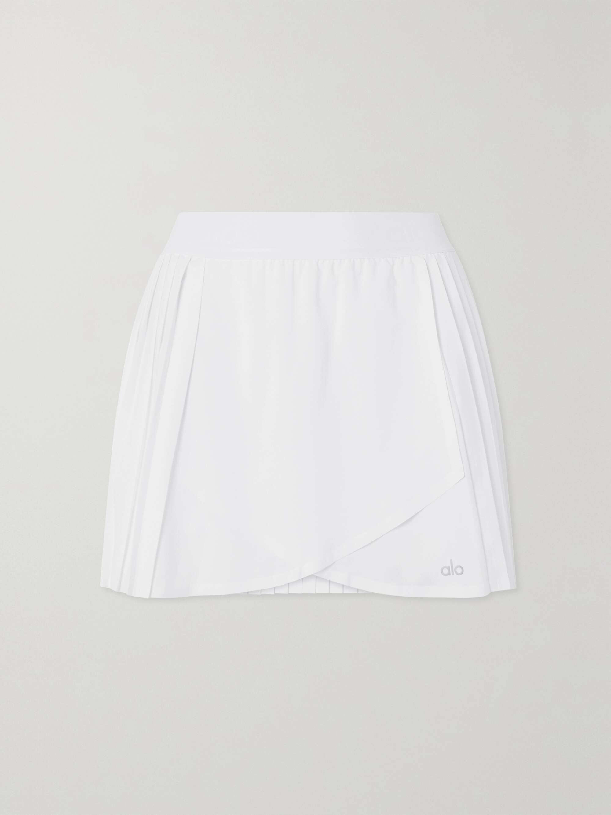 Aces wrap-effect pleated stretch tennis skirt view