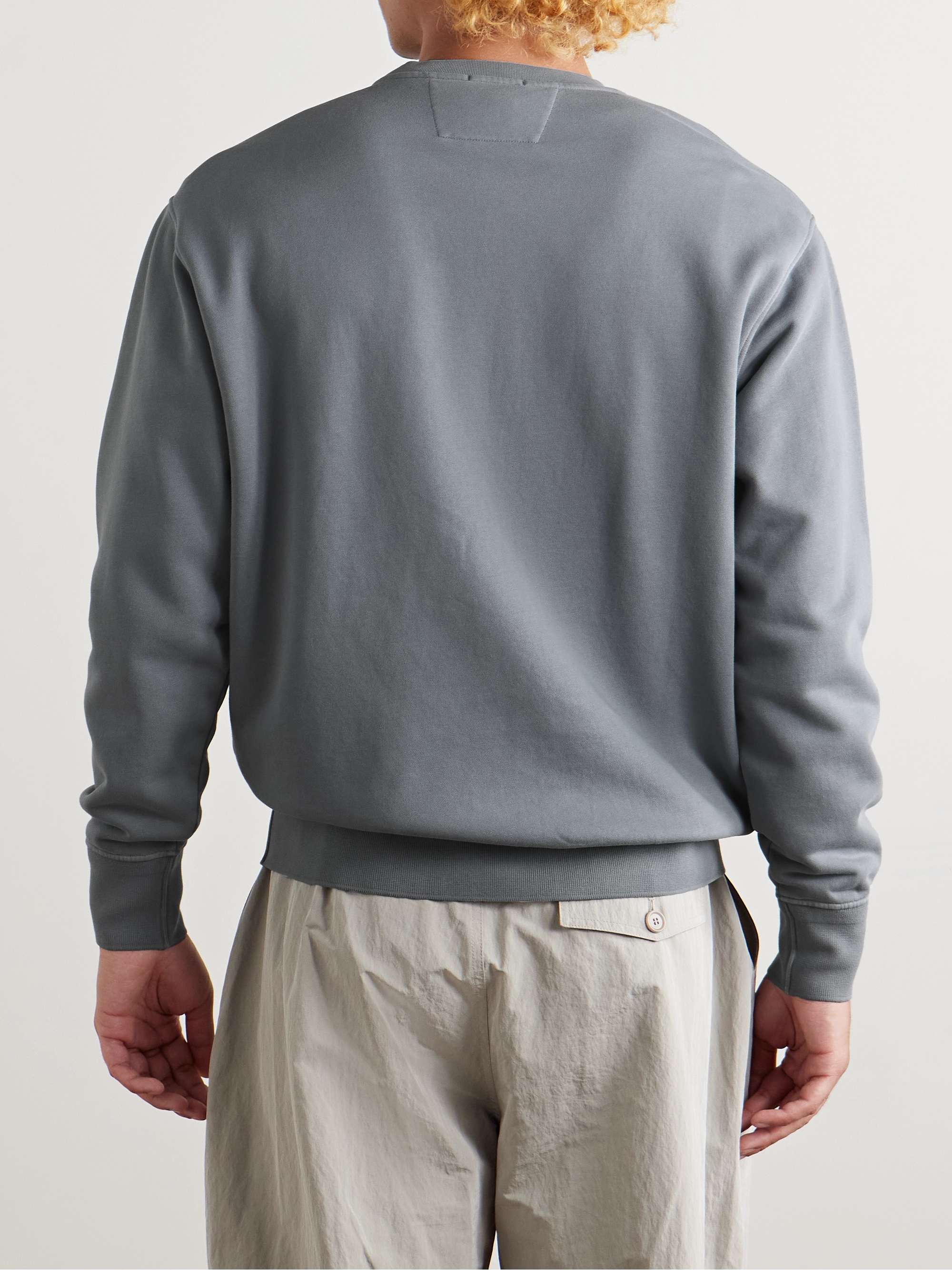 Logo-Embroidered Brushed Cotton-Jersey Sweatshirt view