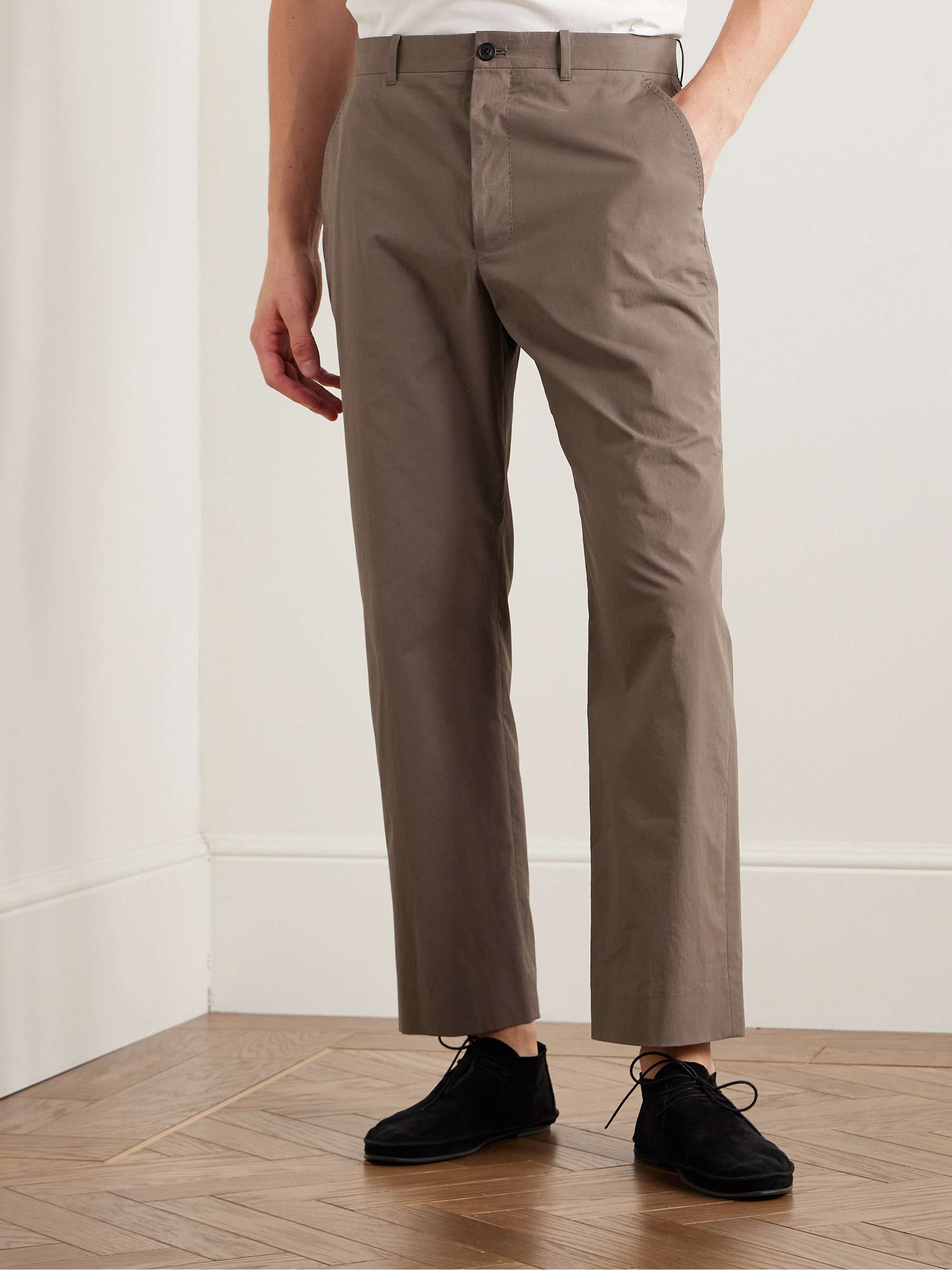 Lerio Straight-Leg Cotton-Poplin Trousers view