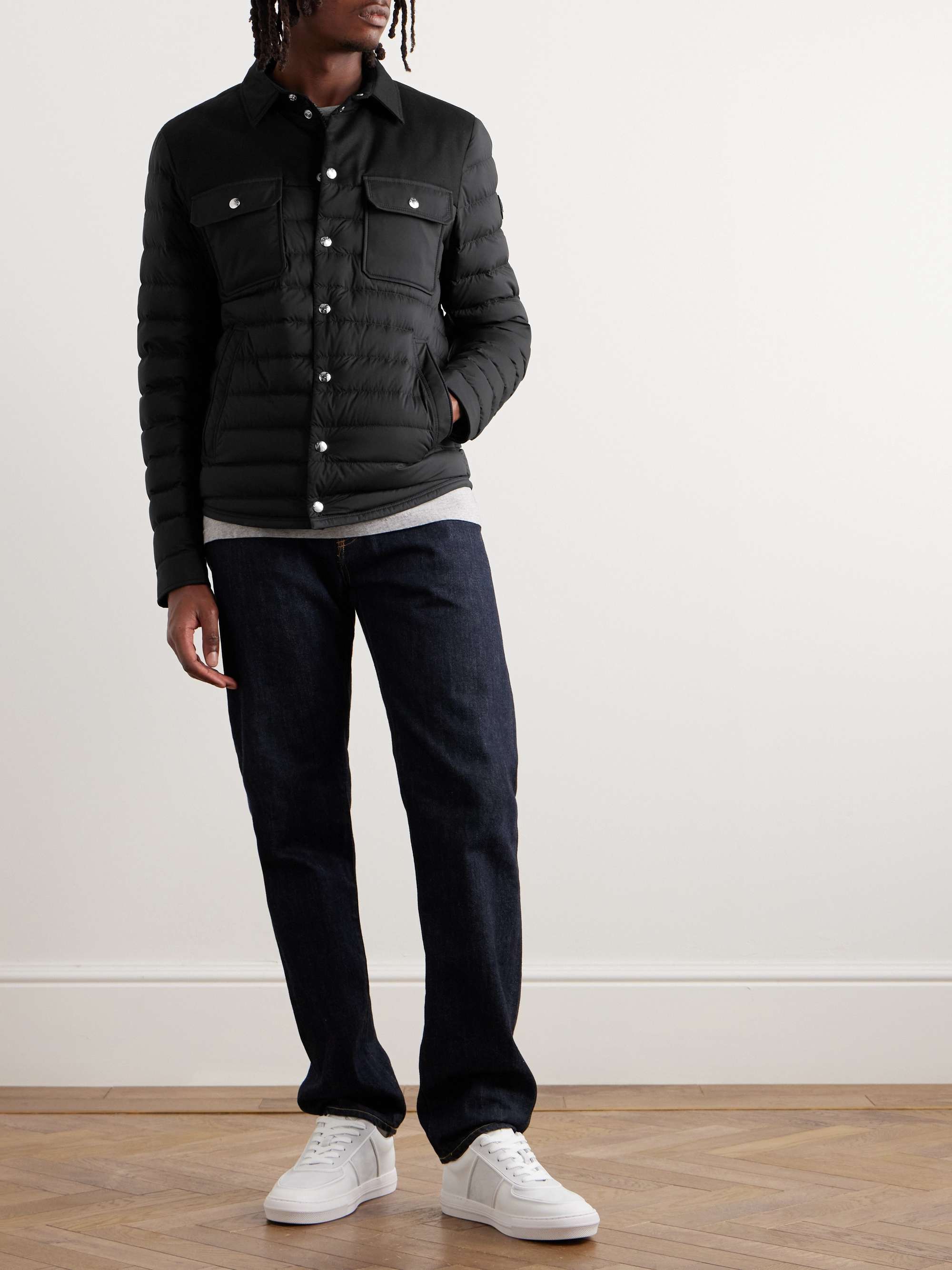 Fauscoum Wool Twill-Panelled Quilted Shell Down Jacket view