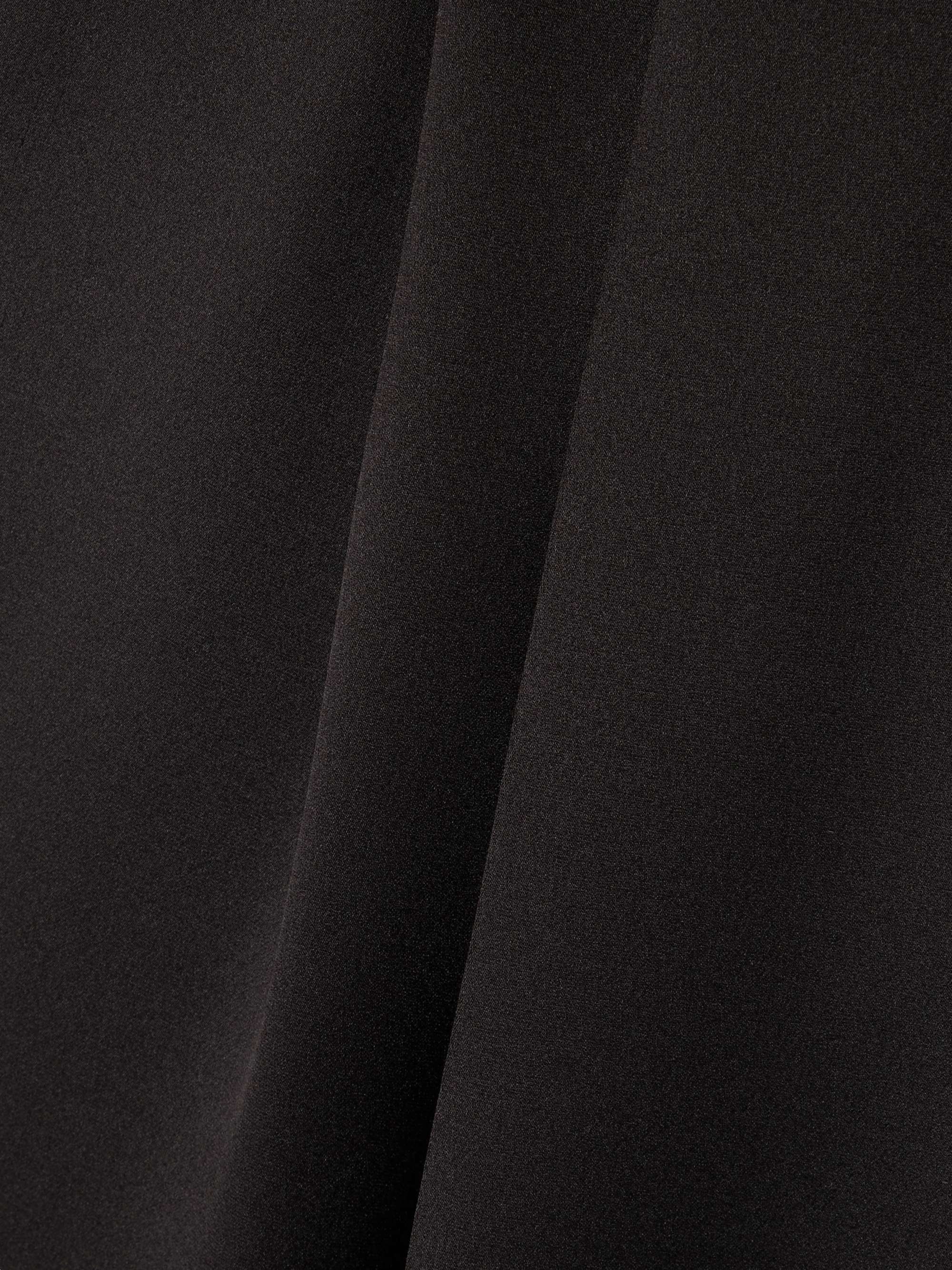 Pleated silk-satin straight-leg pants view