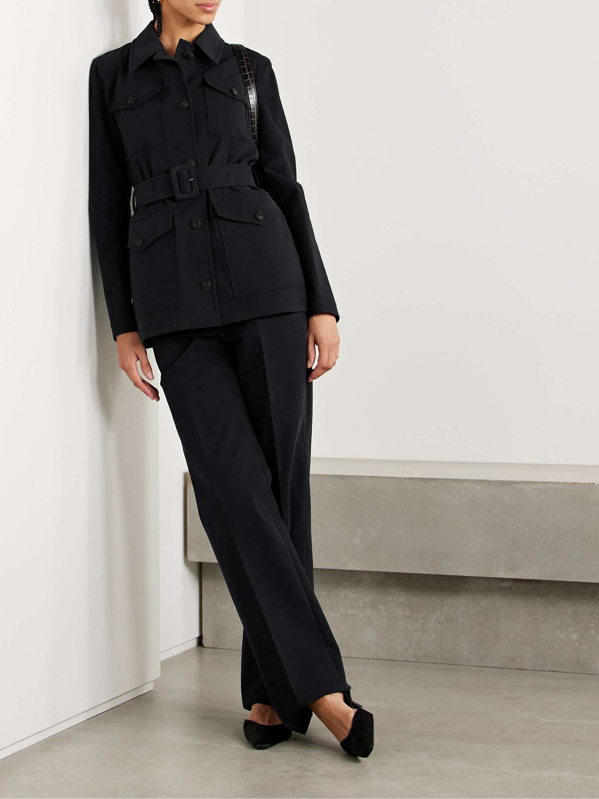Amelia belted cotton-blend jacket view