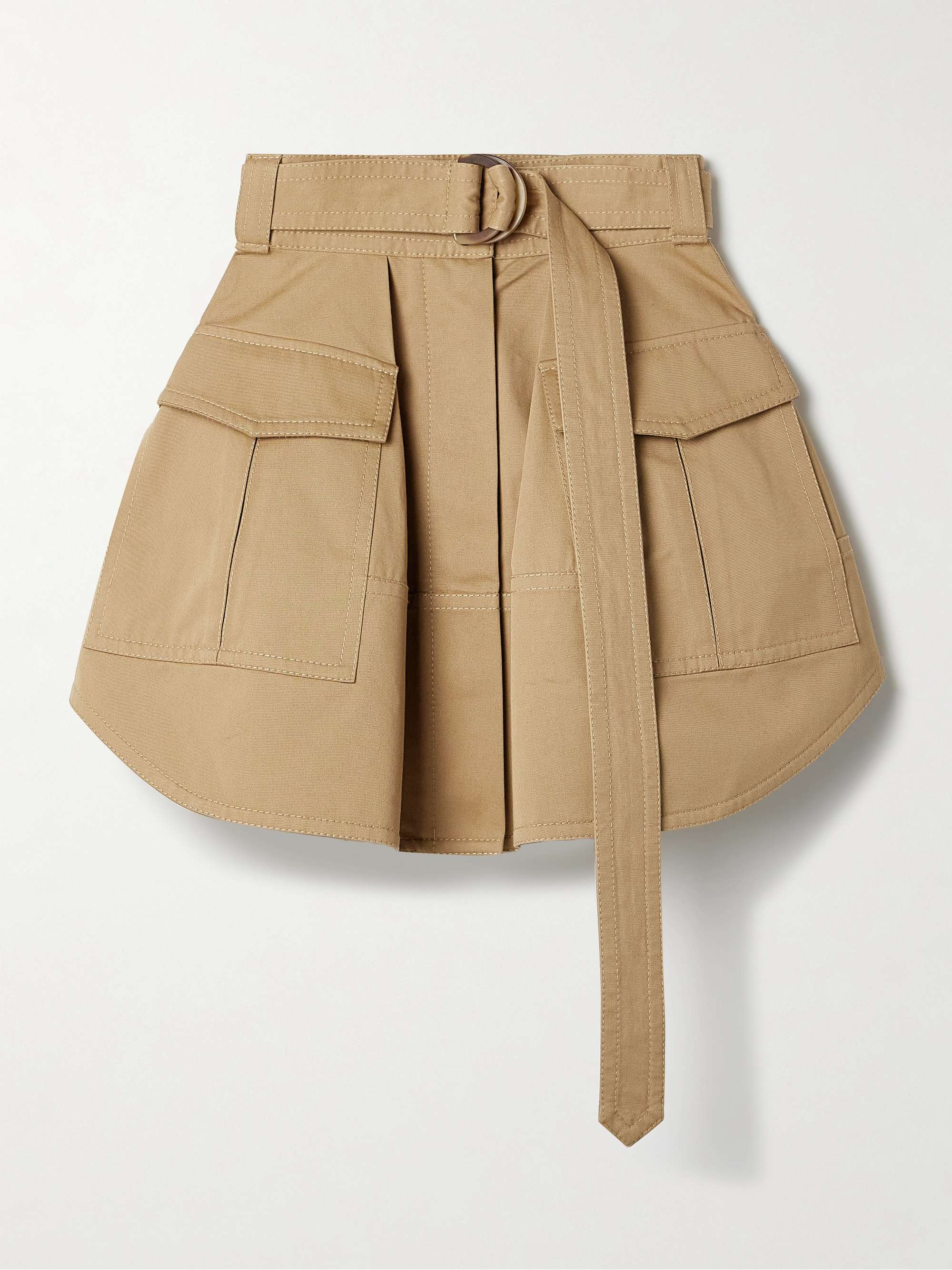 Illuminate Cargo belted cotton-twill mini skirt view