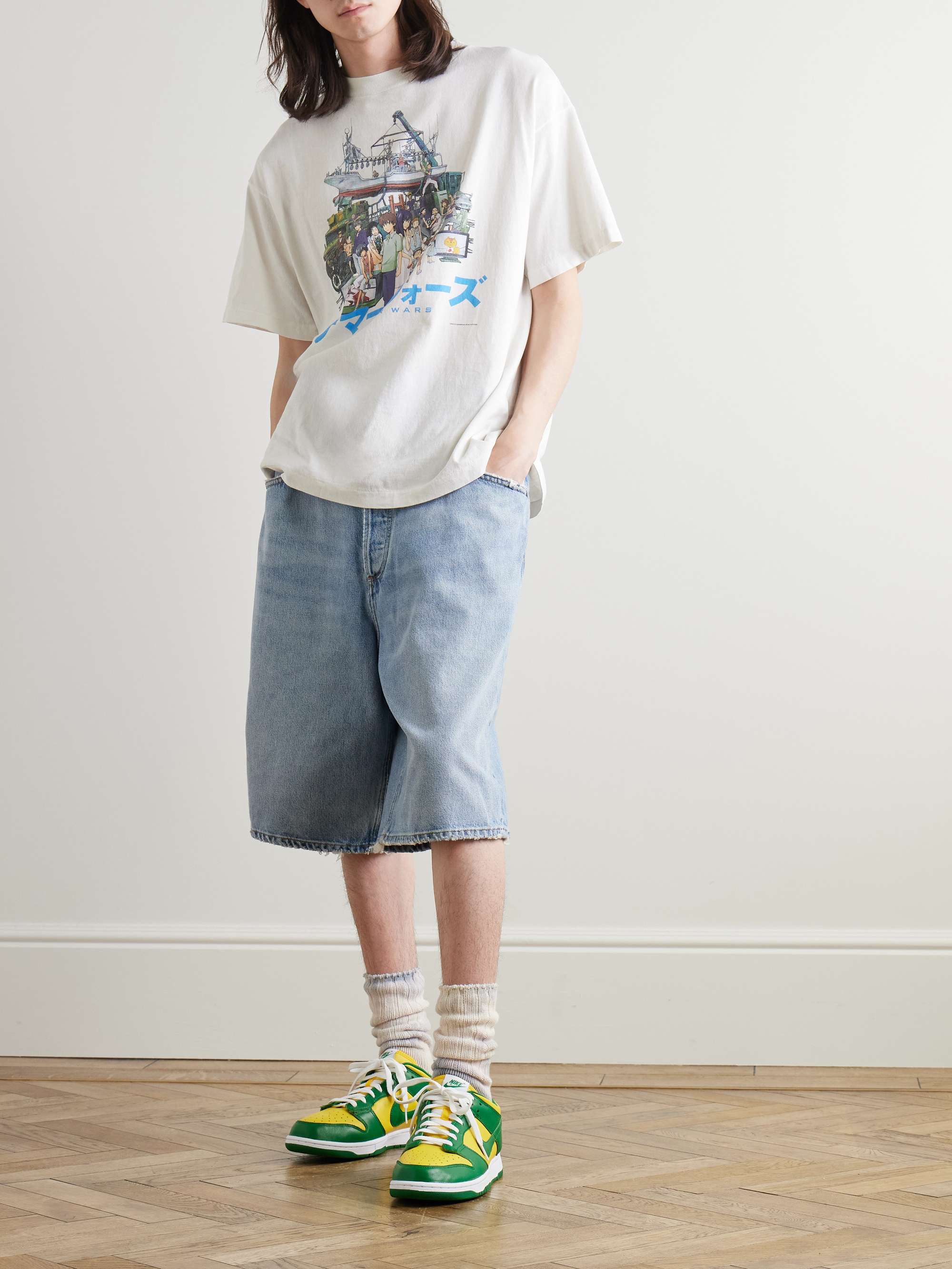 + Summer Wars + GEEKS RULE Printed Cotton-Jersey T-Shirt view
