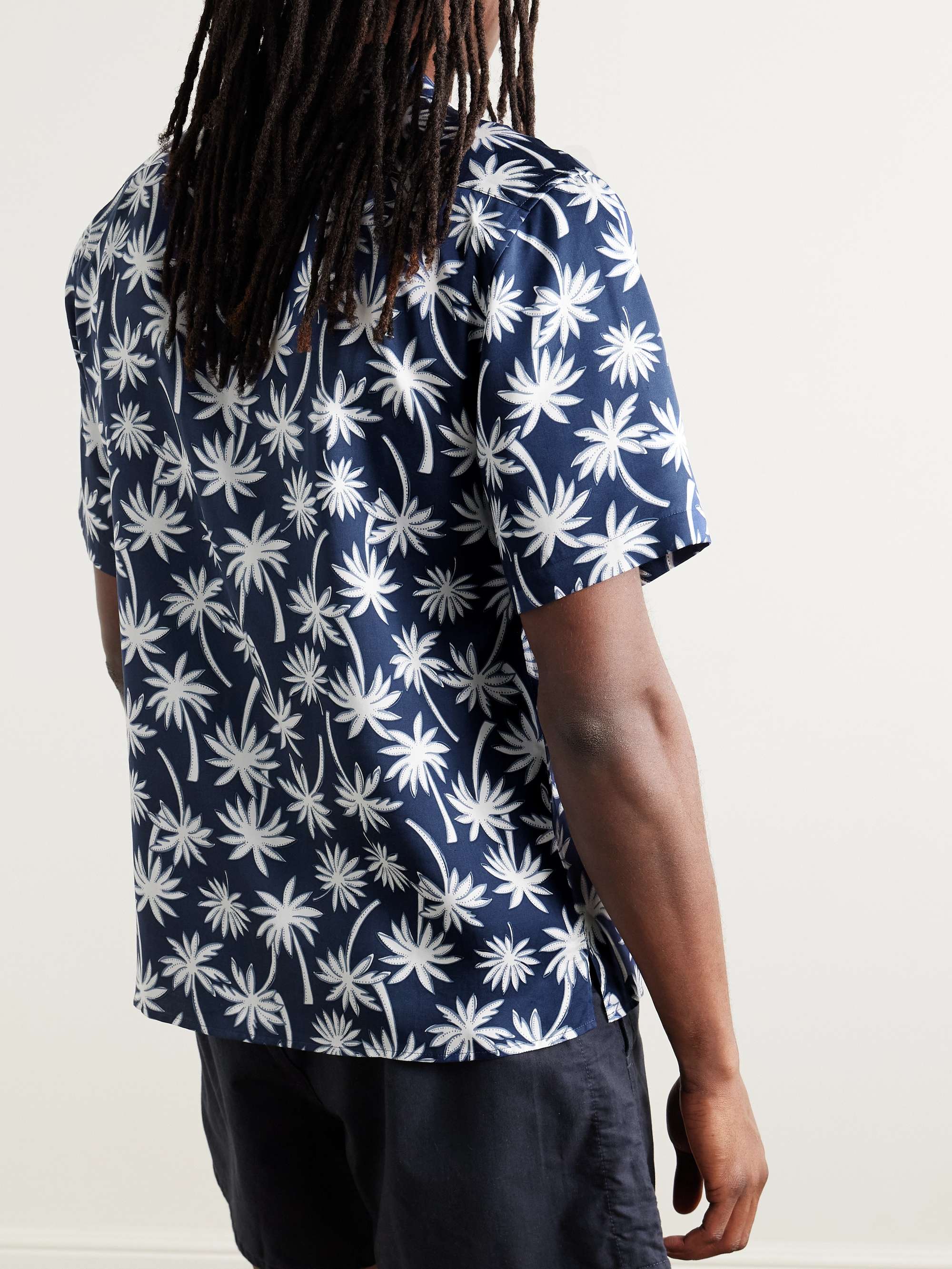 Vacation Convertible-Collar Printed TENCEL™ Lyocell Shirt view