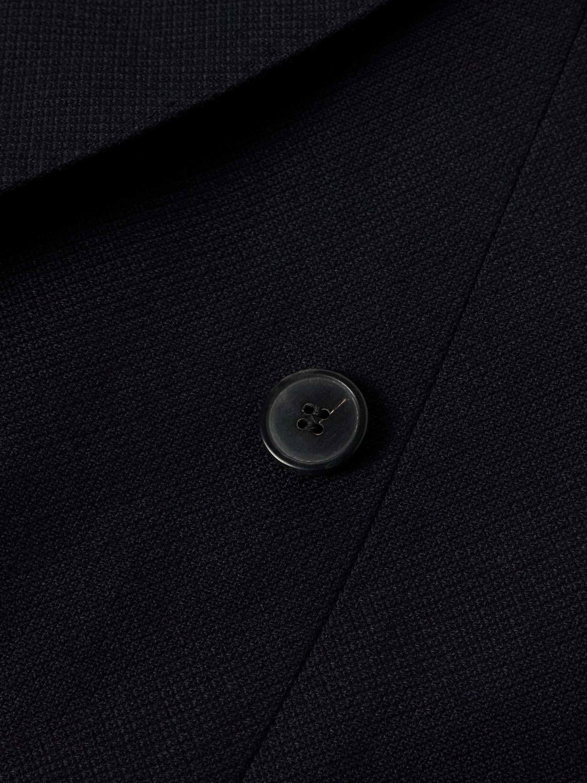 Double-Breasted Wool and Linen-Blend Coat view