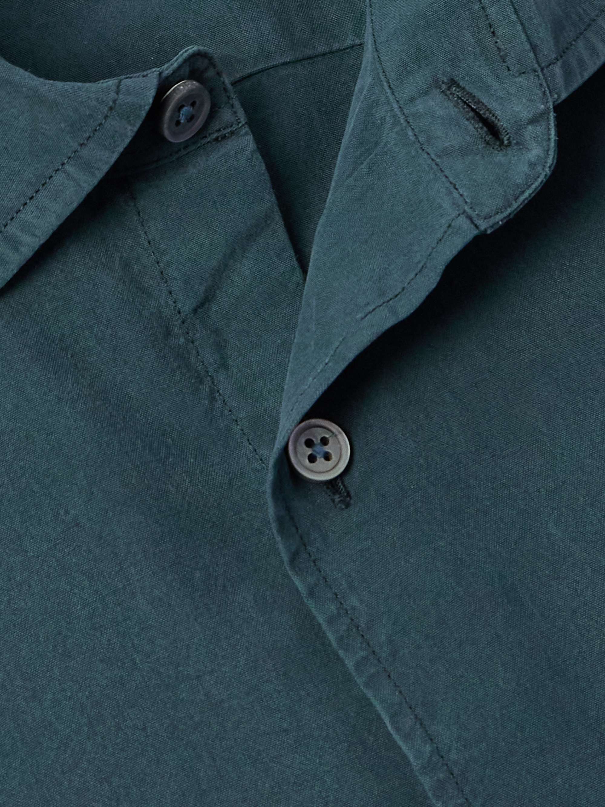 Garment-Dyed Brushed-Silk Shirt view