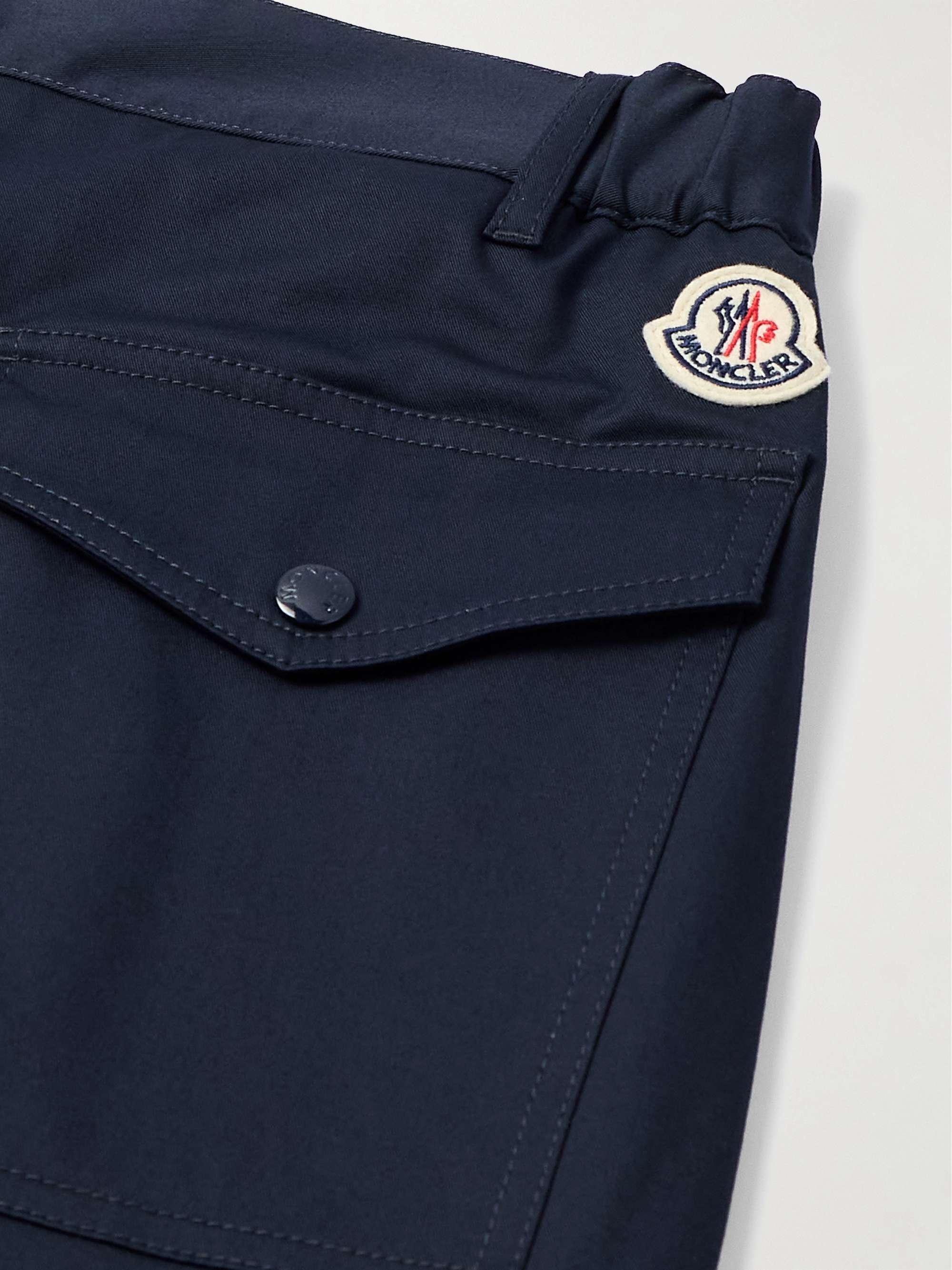 Tapered Cotton-Blend Gabardine Trousers view