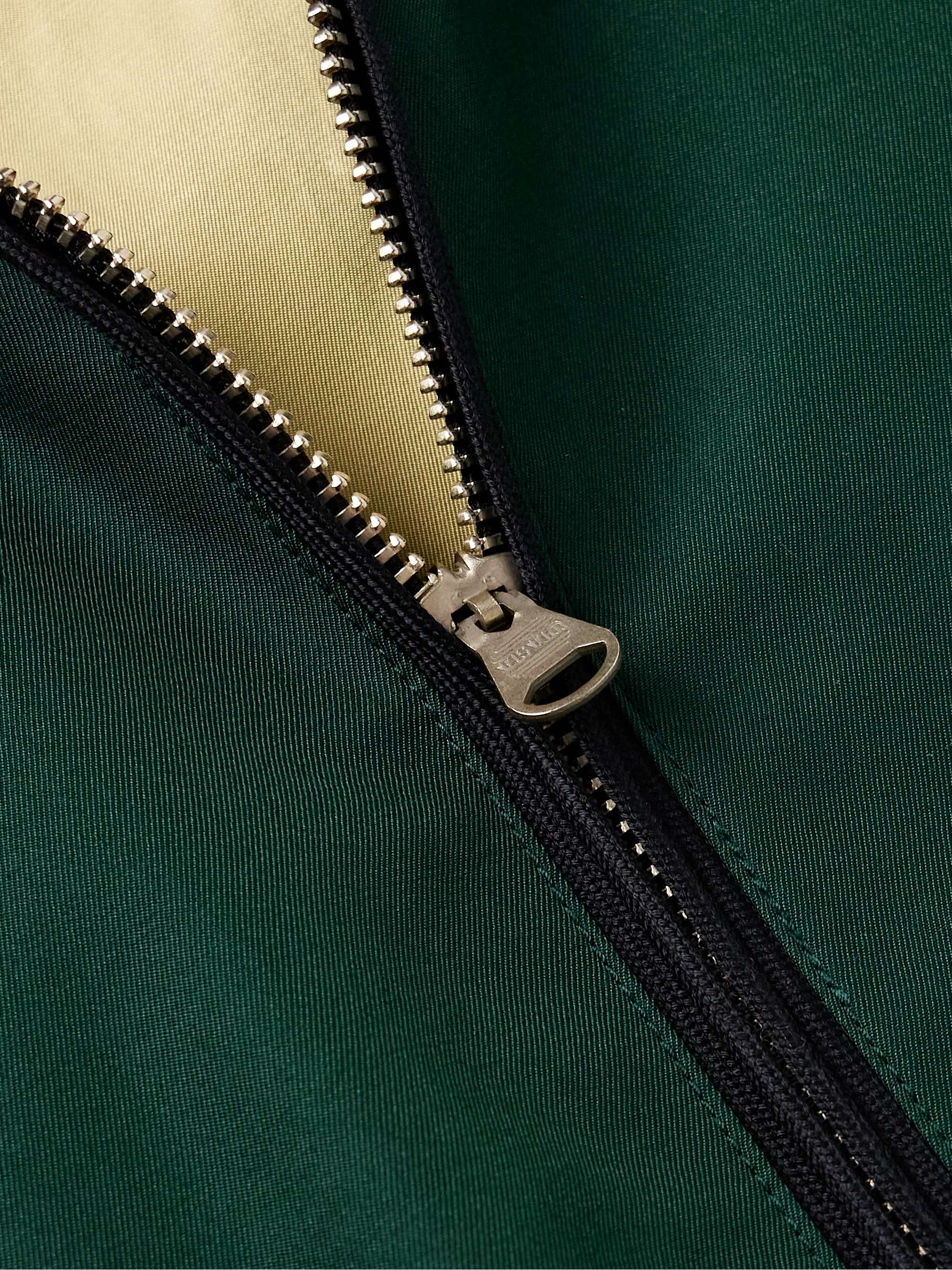 Cropped Embroidered Wool and Silk-Blend Twill Bomber Jacket view