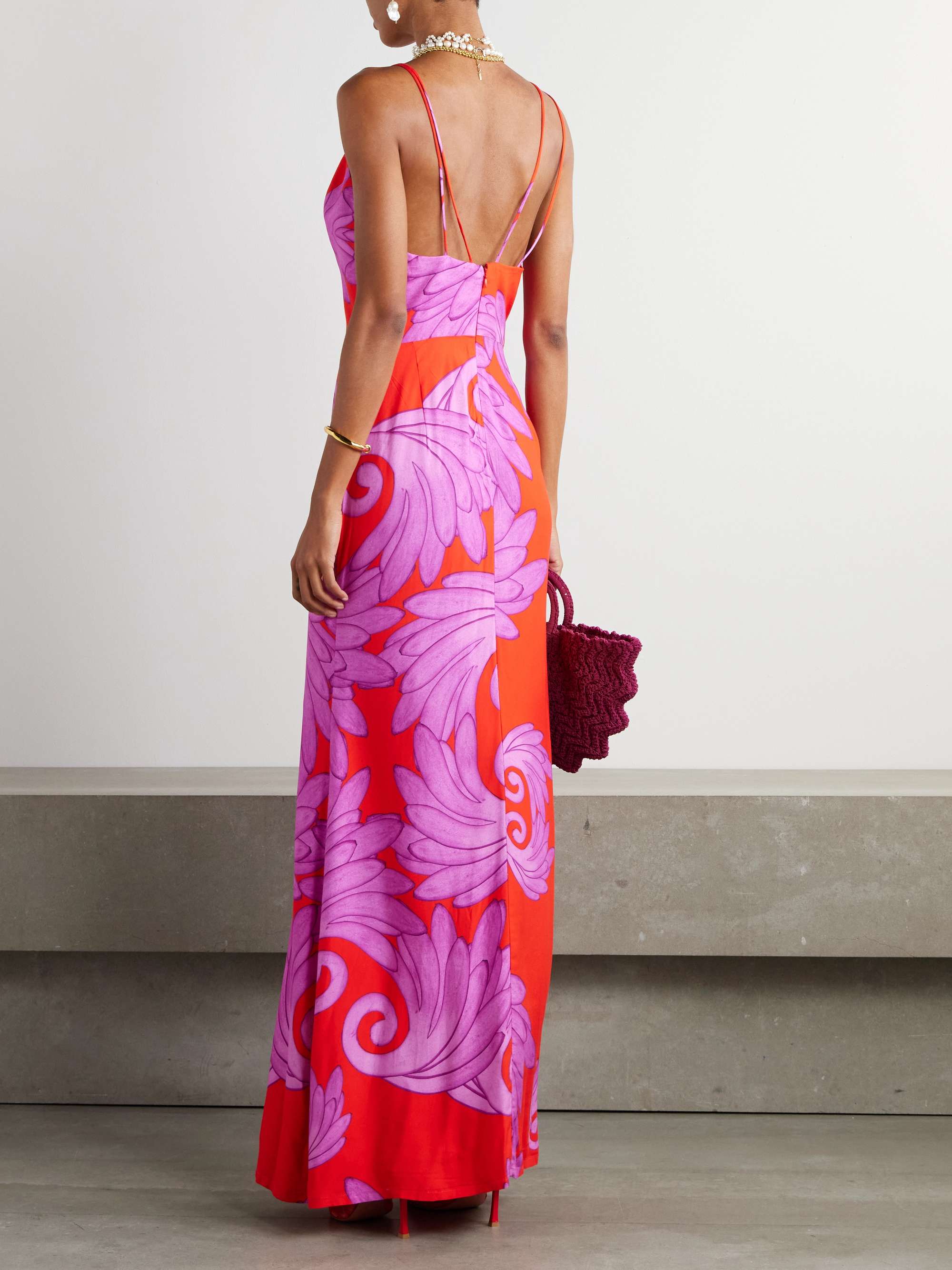 Lydia printed jersey maxi dress view