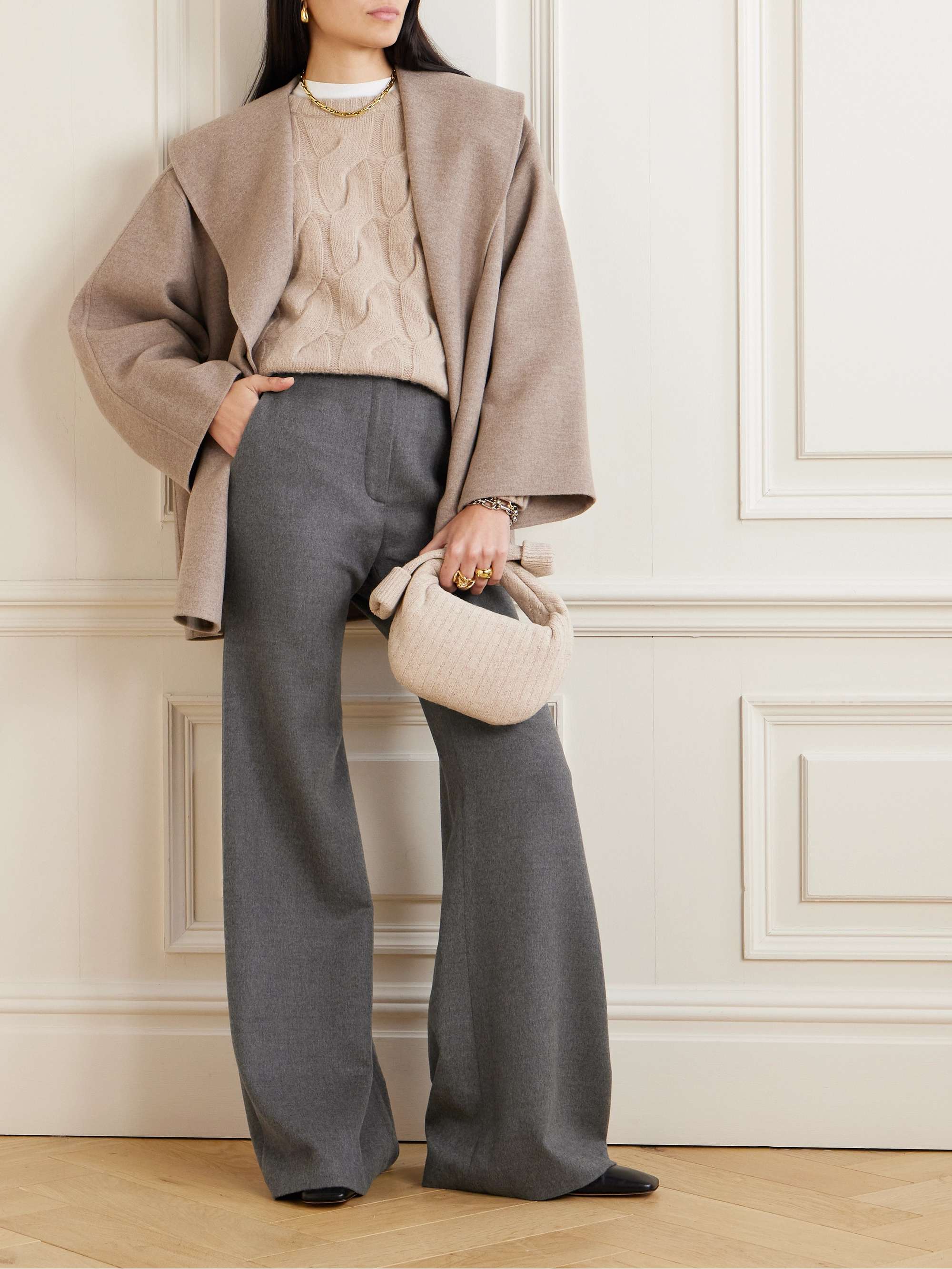 Cashmere flared pants view