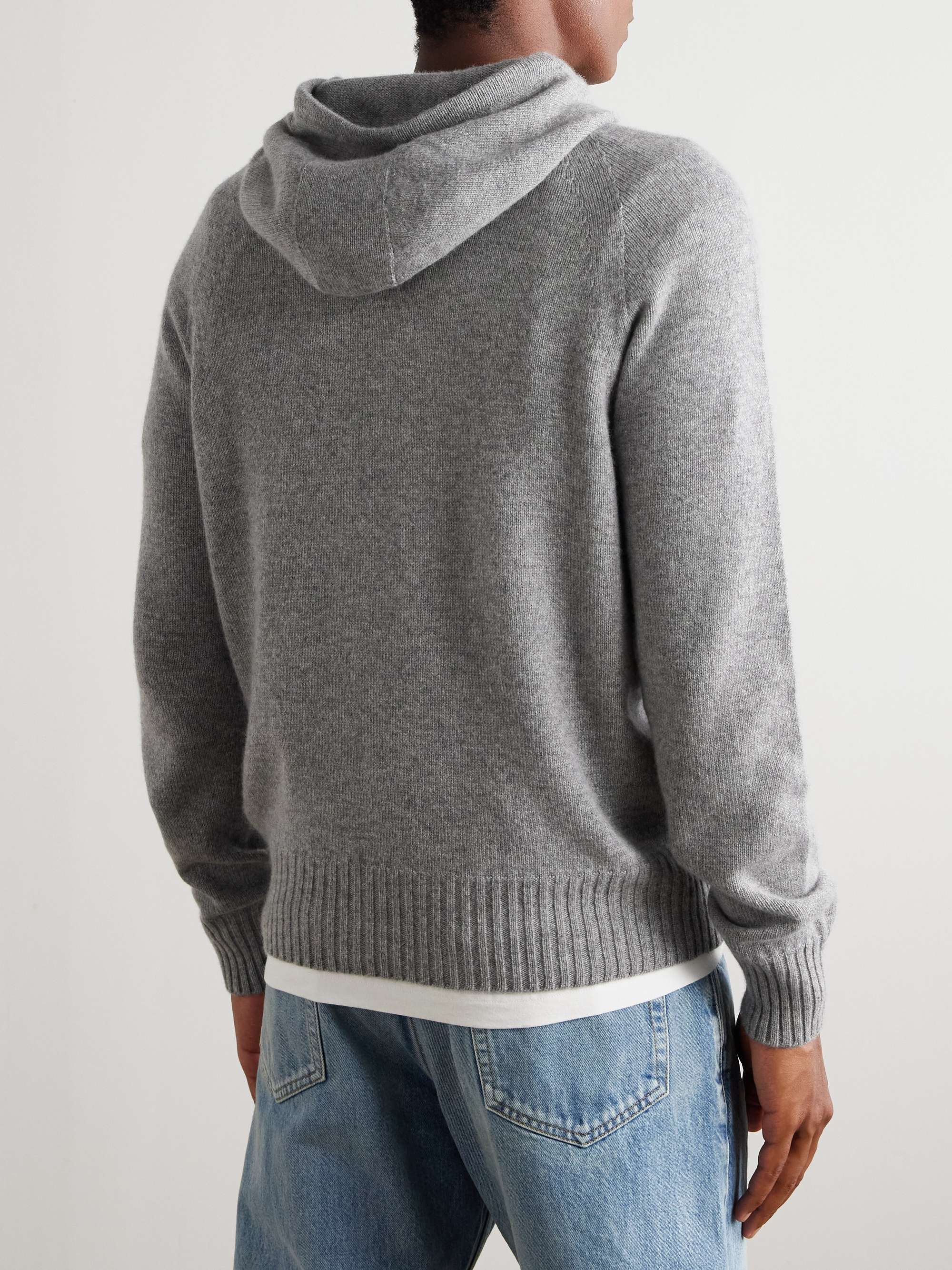 Logo-Embroidered Cashmere Hoodie view