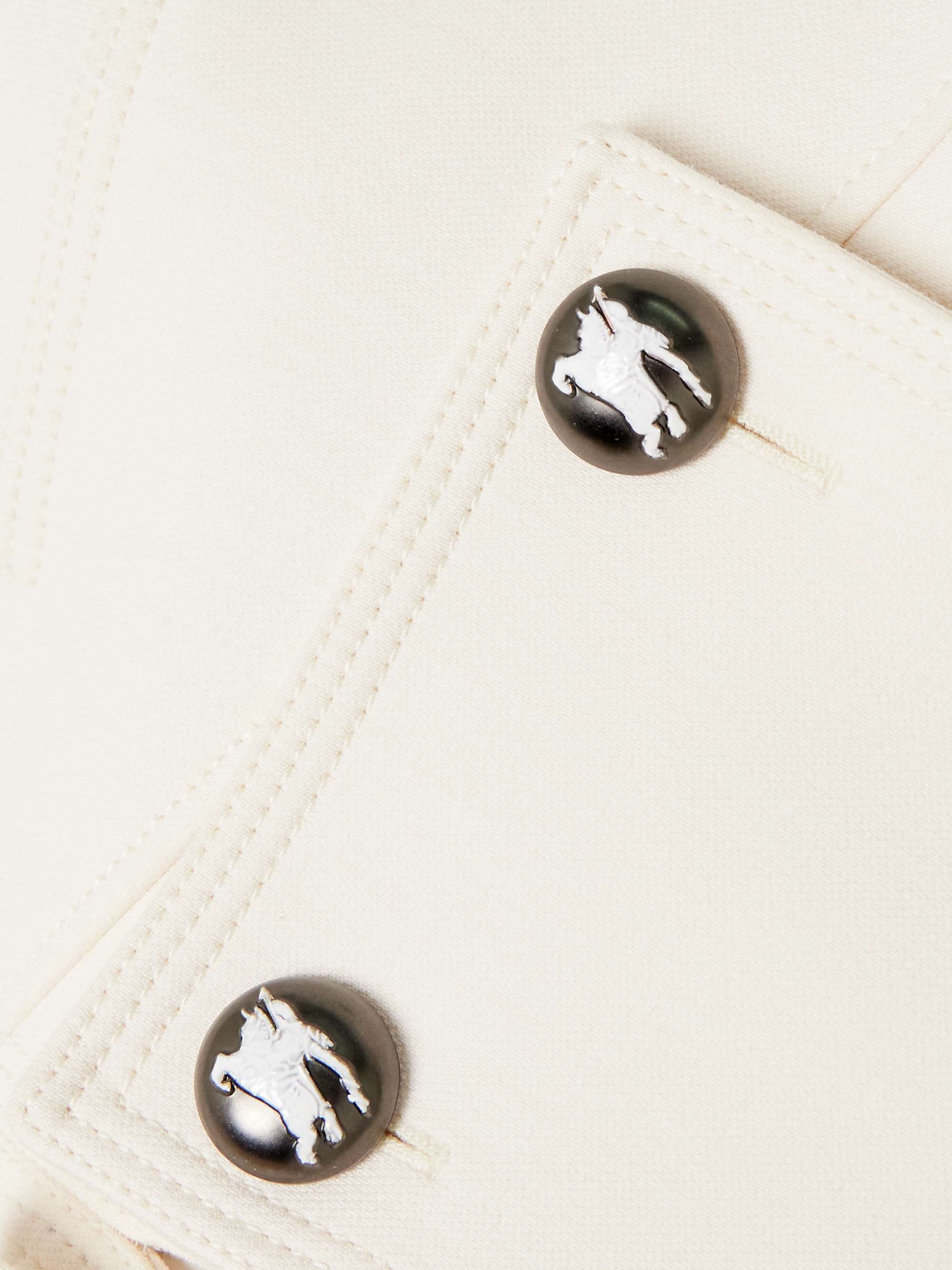 Embellished belted canvas jacket view