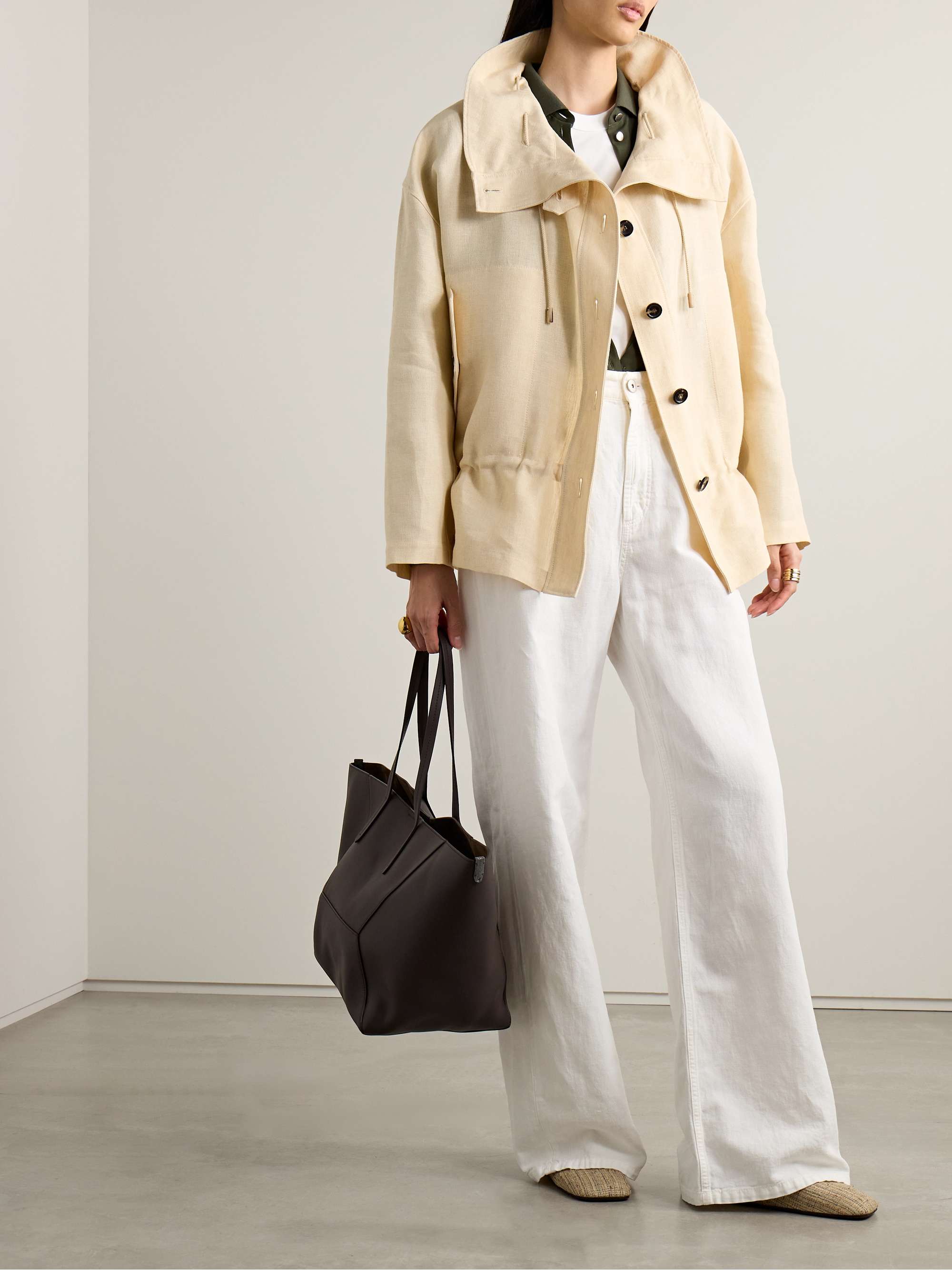 Oversized linen jacket view