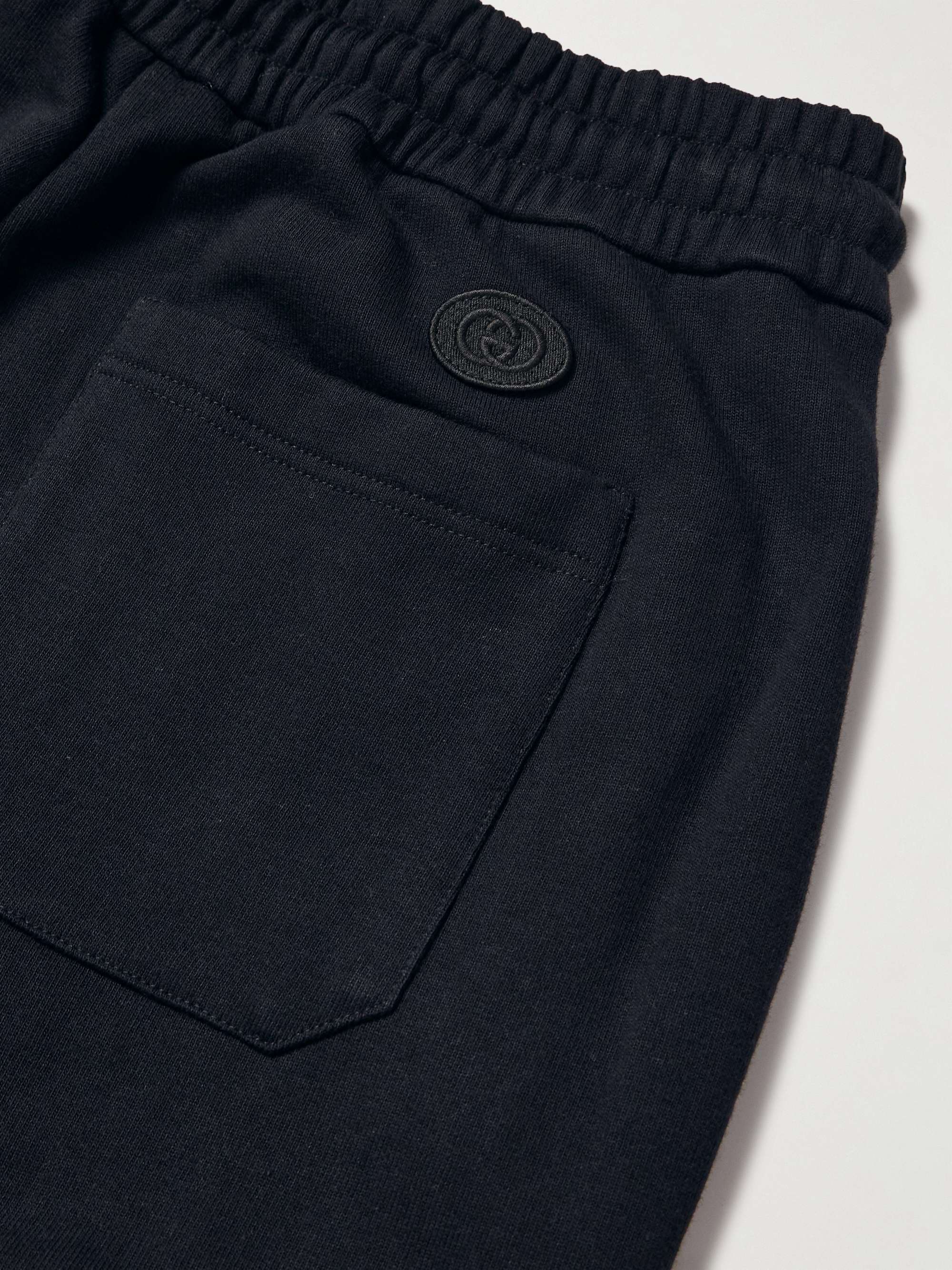 Tapered Webbing-Trimmed Jersey Sweatpants view