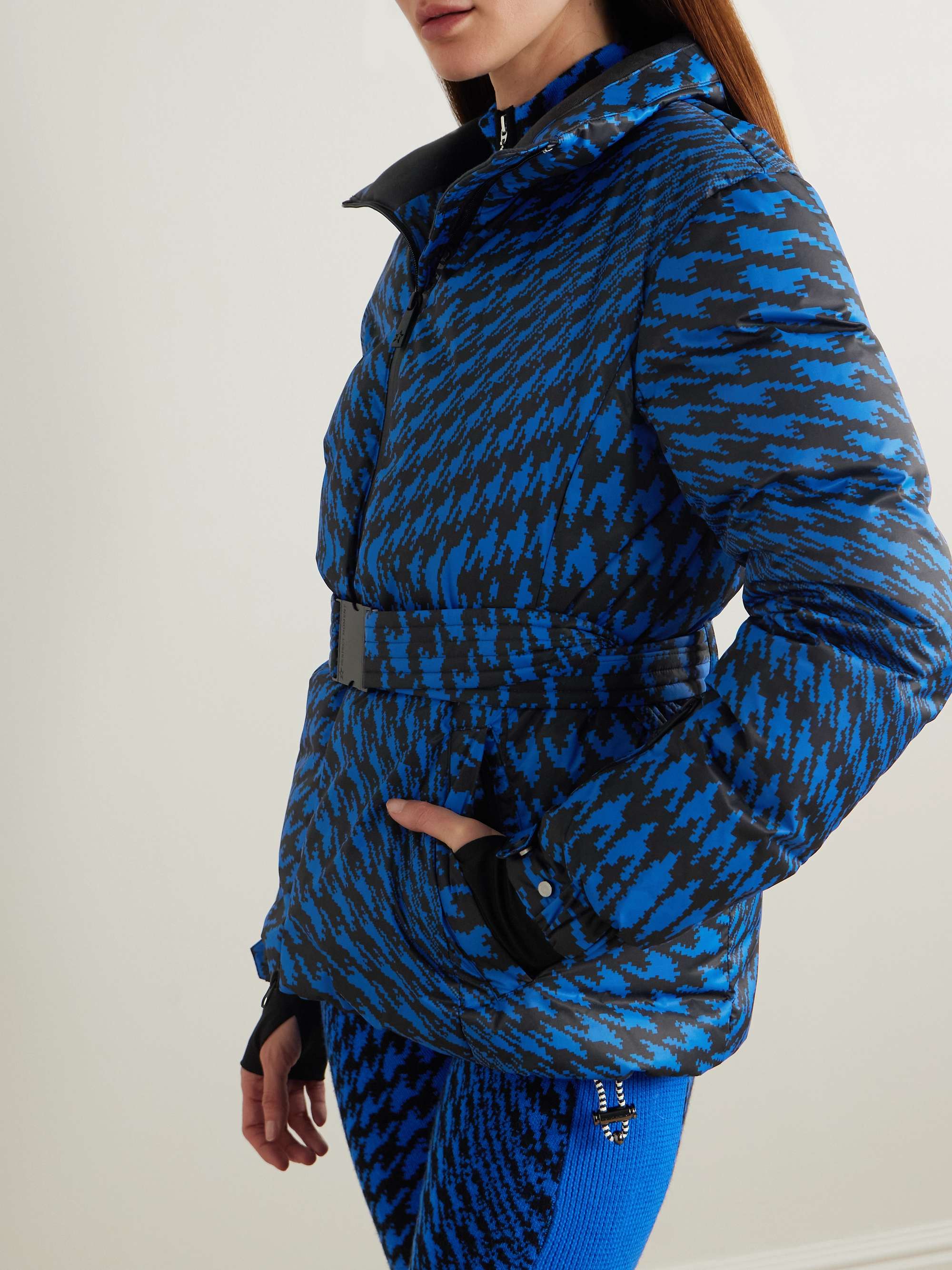 + Johnnie Walker Candice belted quilted printed down ski jacket view