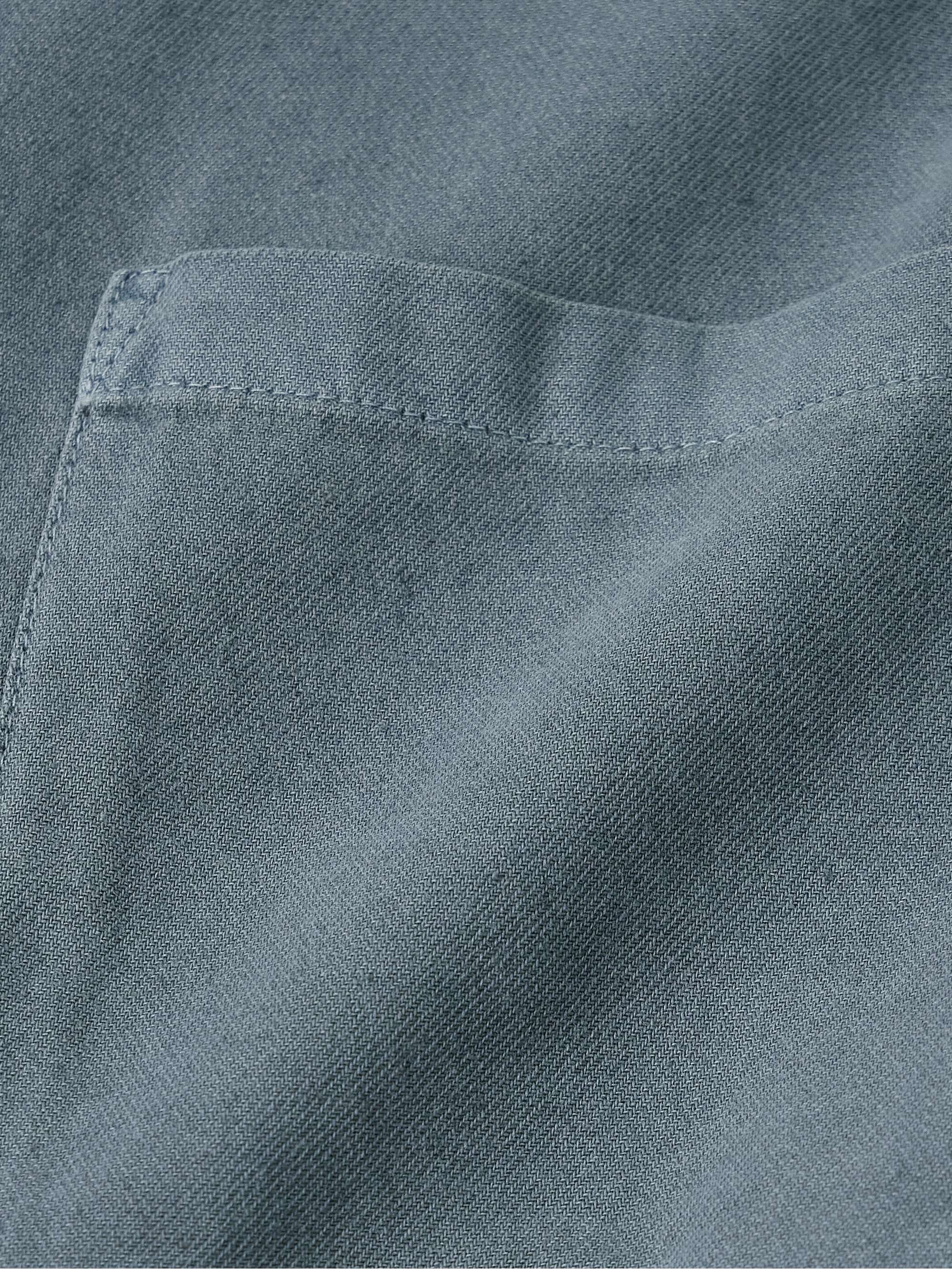 Early Dawn Stonewashed Cotton and Silk-Blend Twill Overshirt view