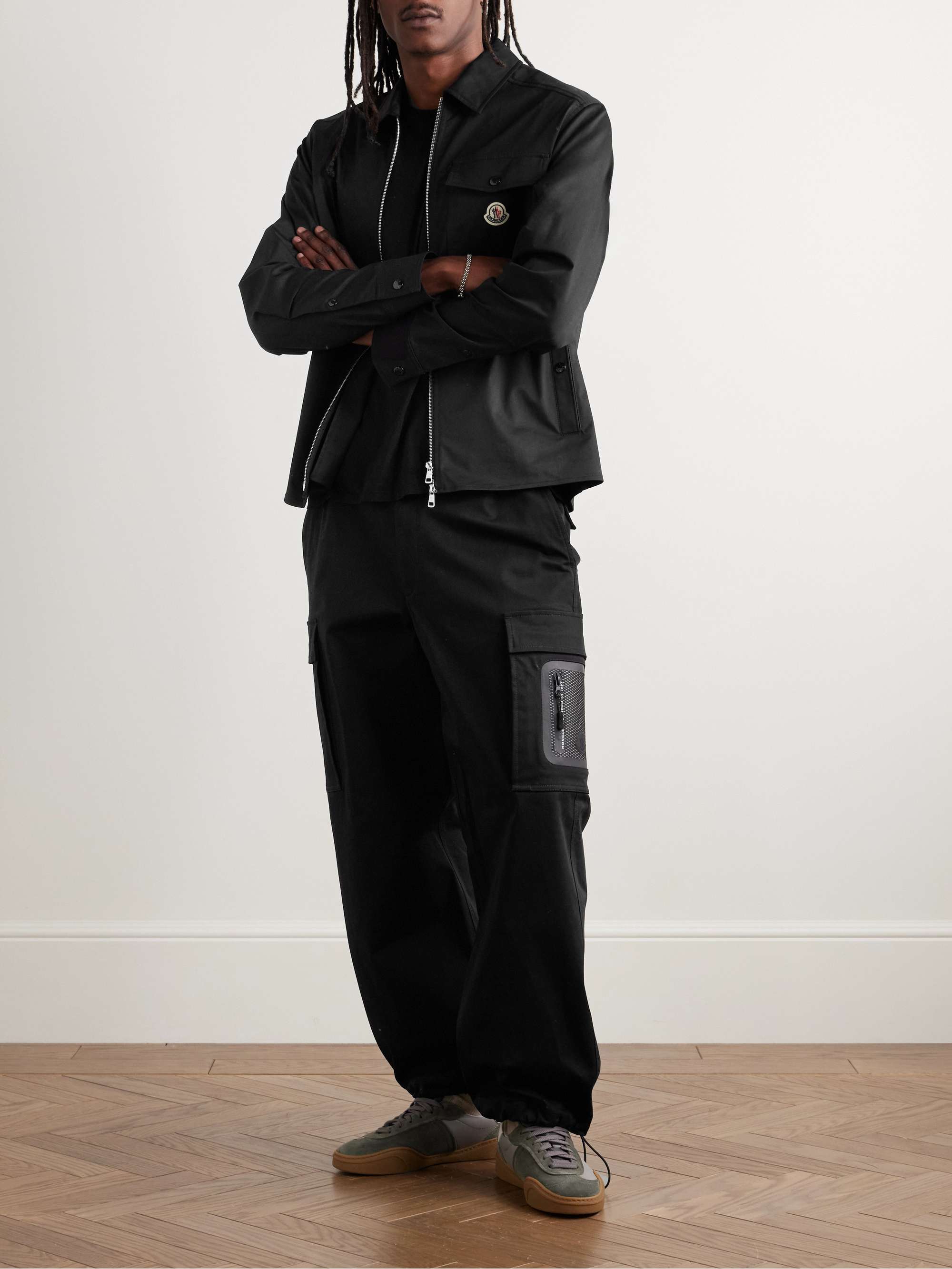 Logo-Appliquéd Cotton-Blend Gabardine Shirt Jacket view