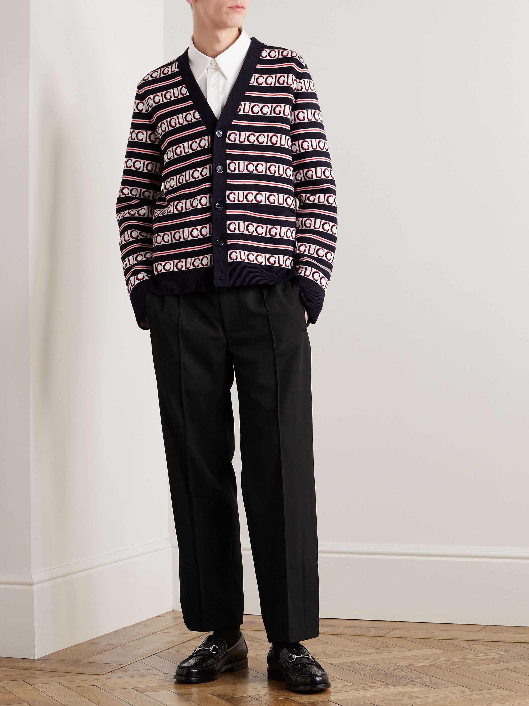 Straight-Leg Twill Trousers view