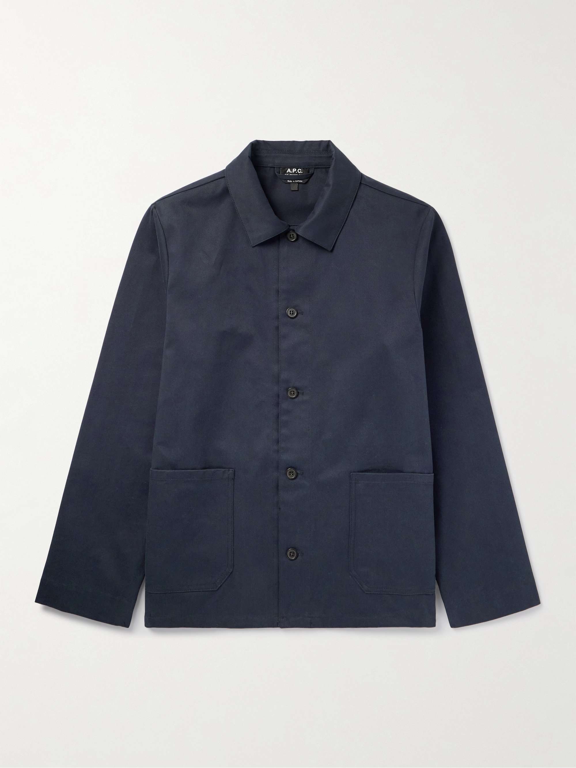 Kerlouan Logo-Embroidered Cotton-Twill Overshirt view