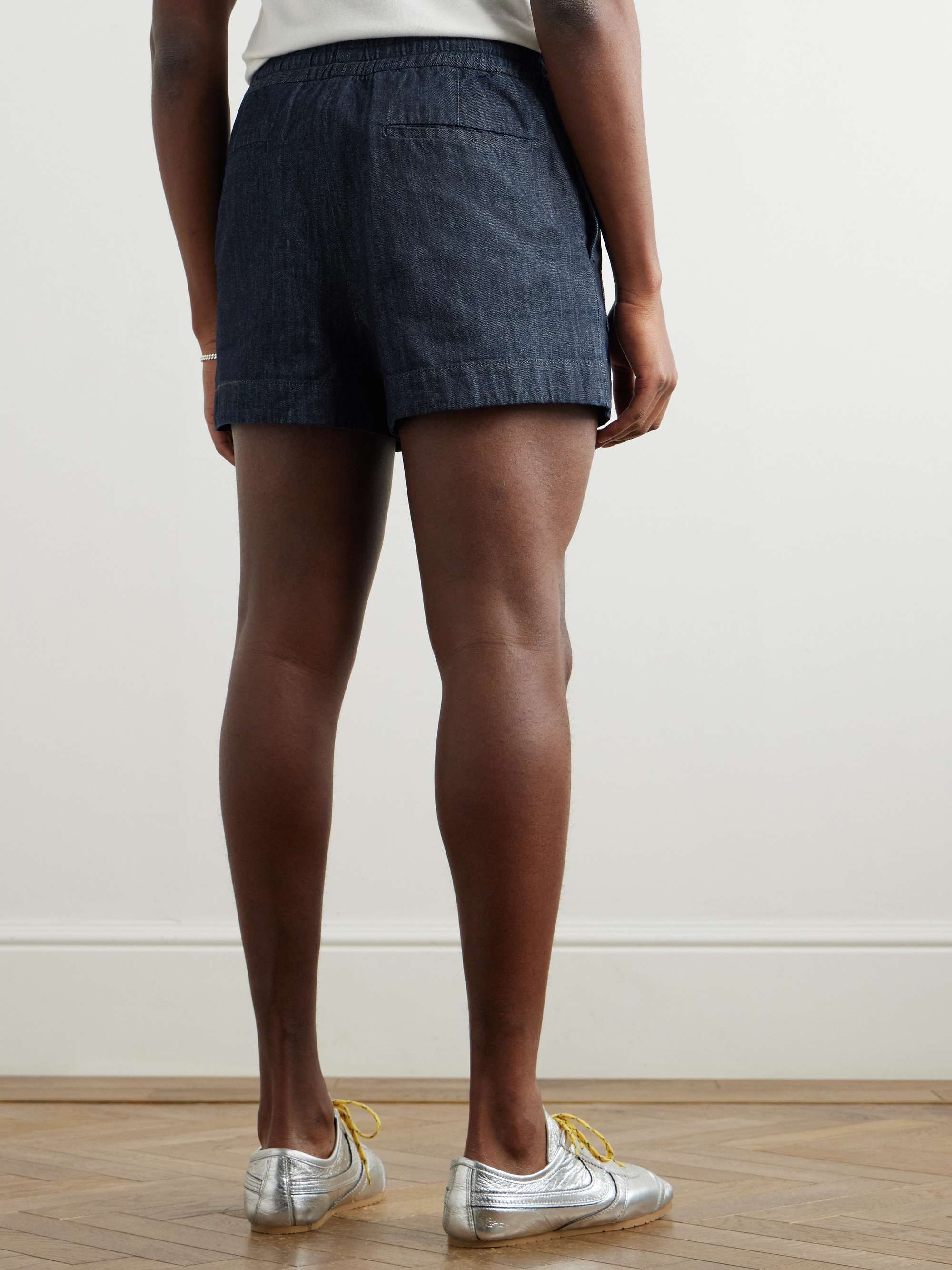 Slim-Fit Denim Cargo Shorts view