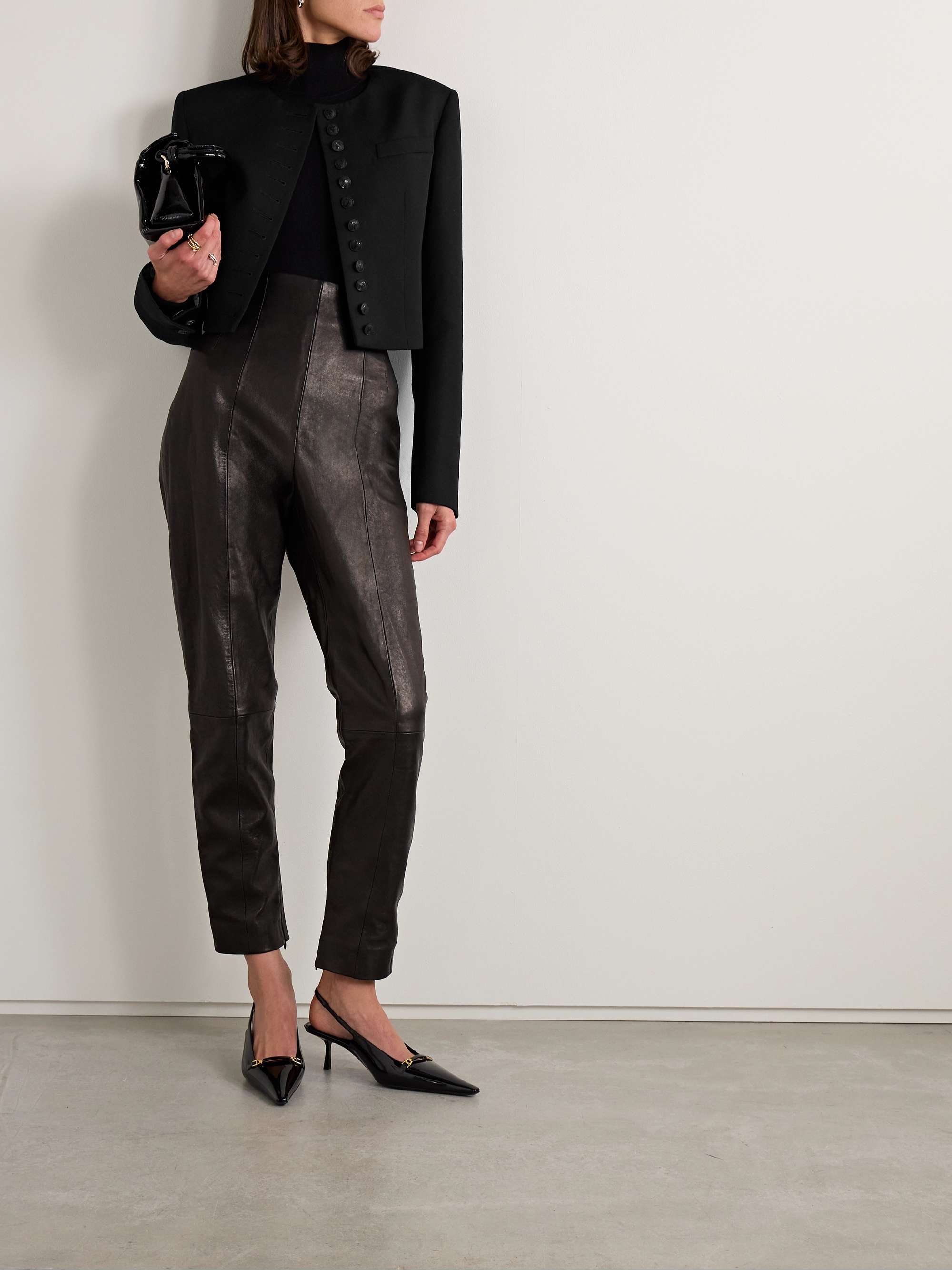 Maeve cropped grain de poudre wool jacket view