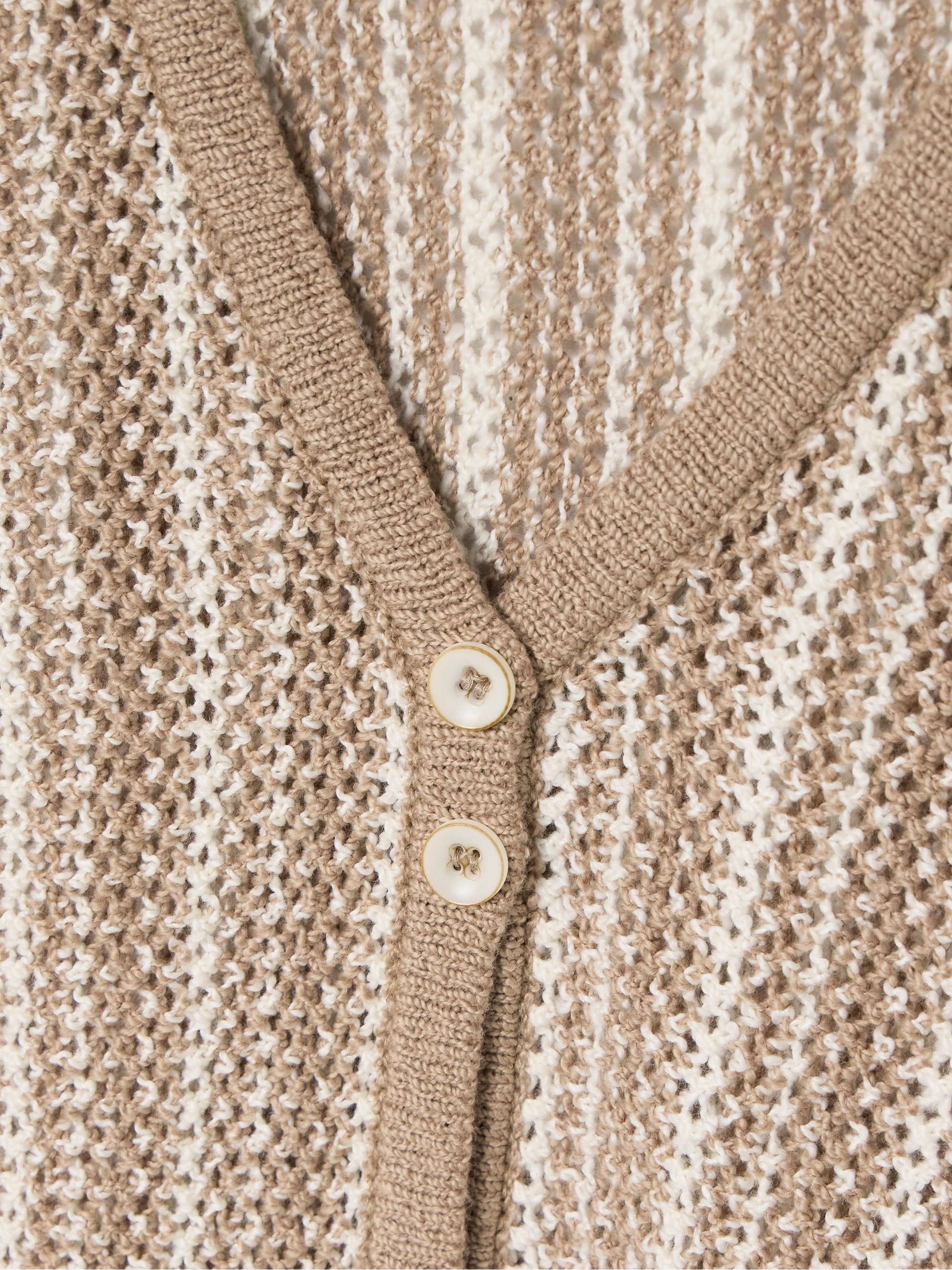 Nora Lite striped crocheted cotton cardigan view
