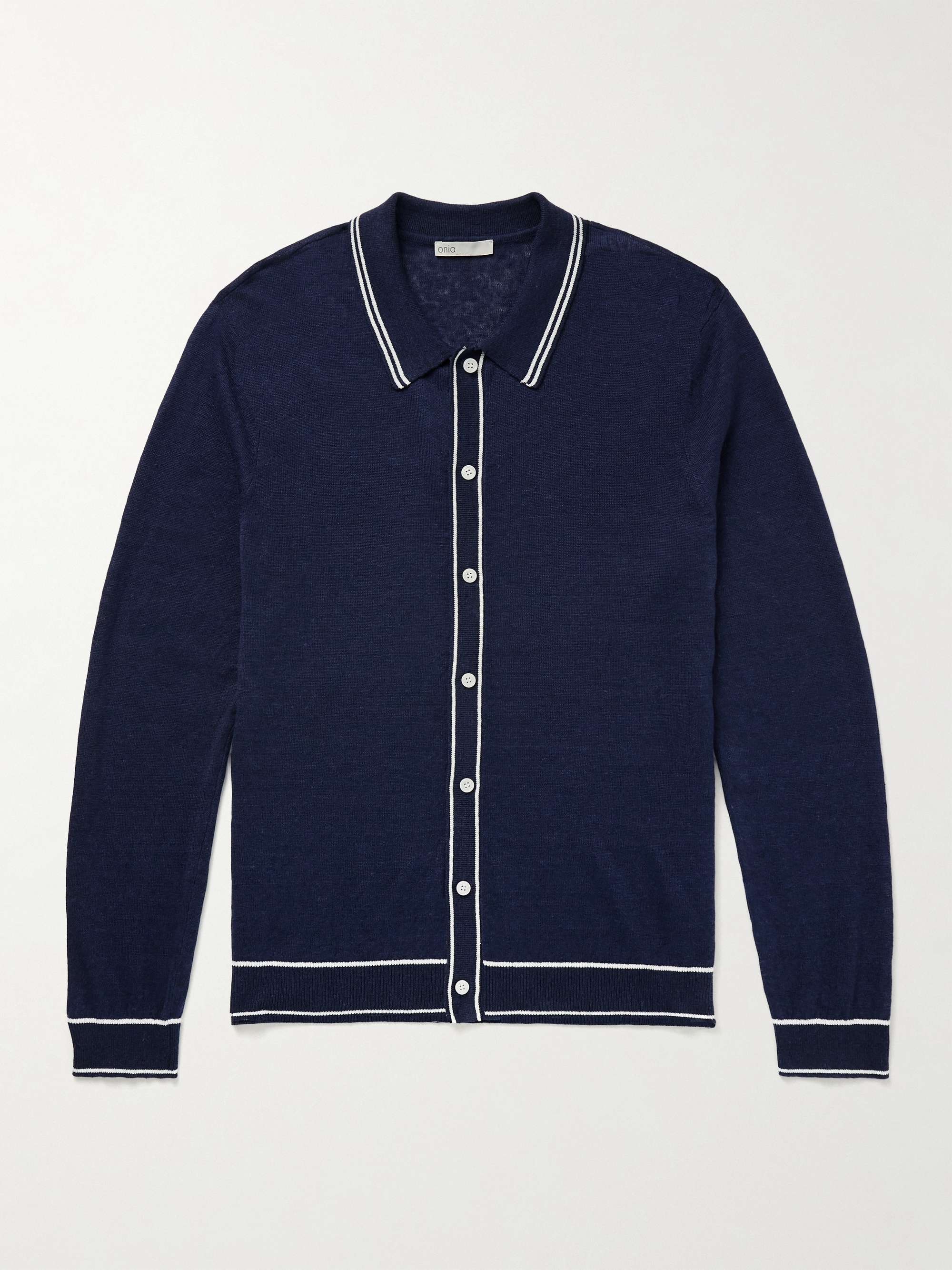 Striped Linen Cardigan view