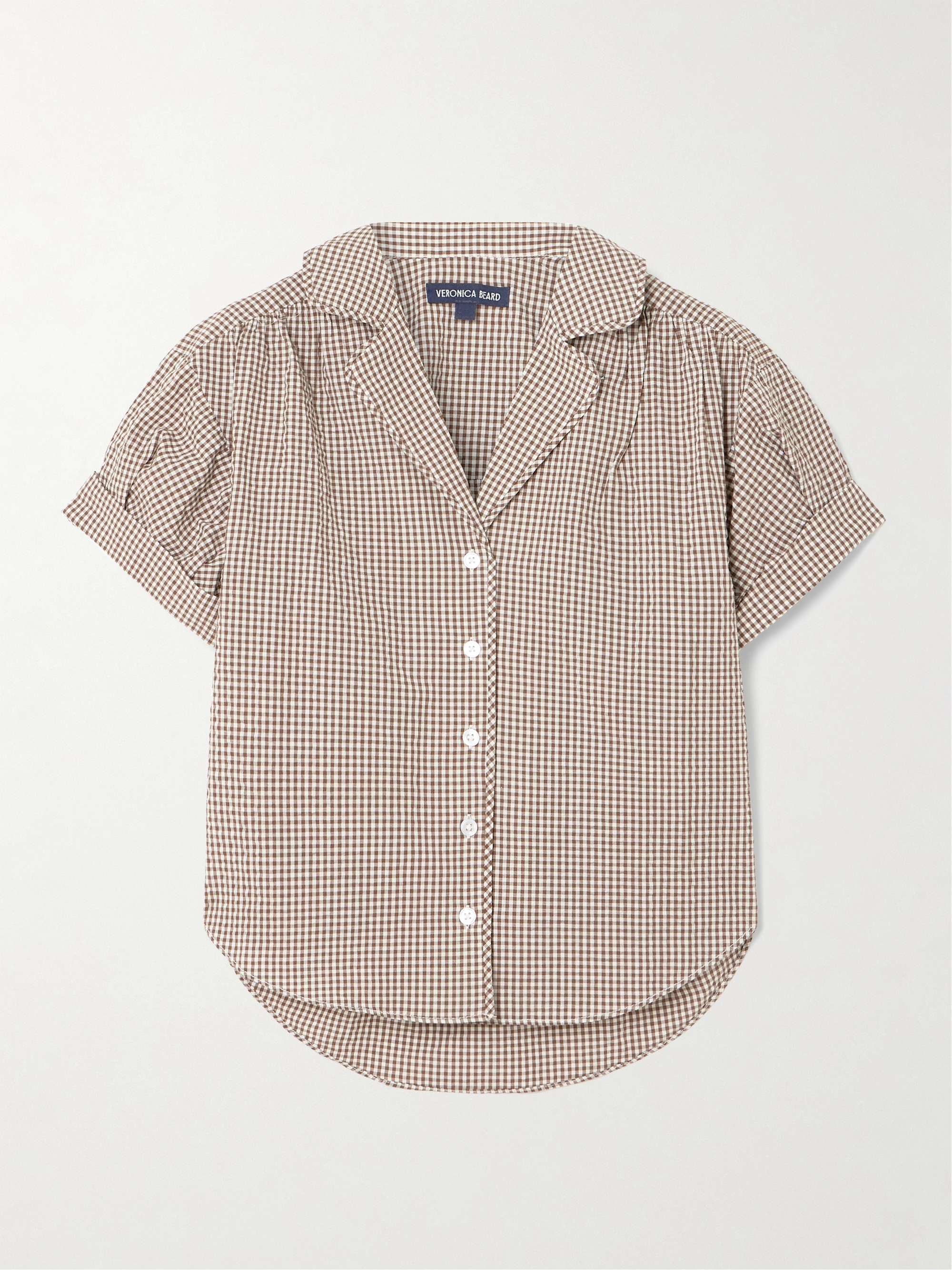 Ilene gingham cotton-blend blouse view