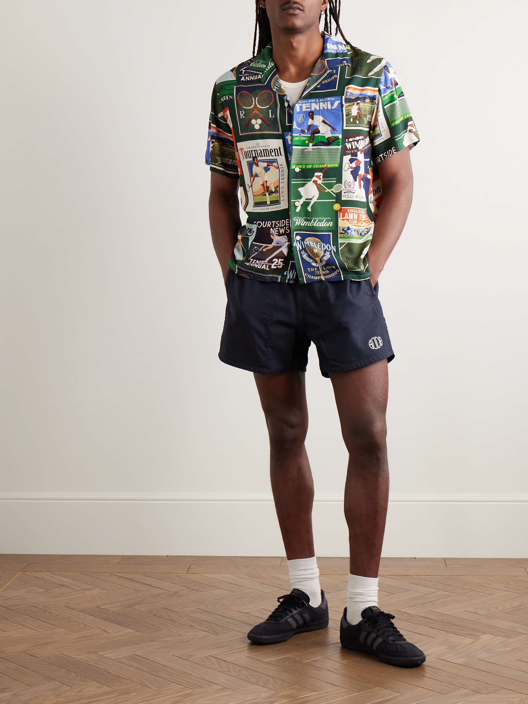 + Wimbledon Clady Convertible-Collar Printed Woven Shirt view