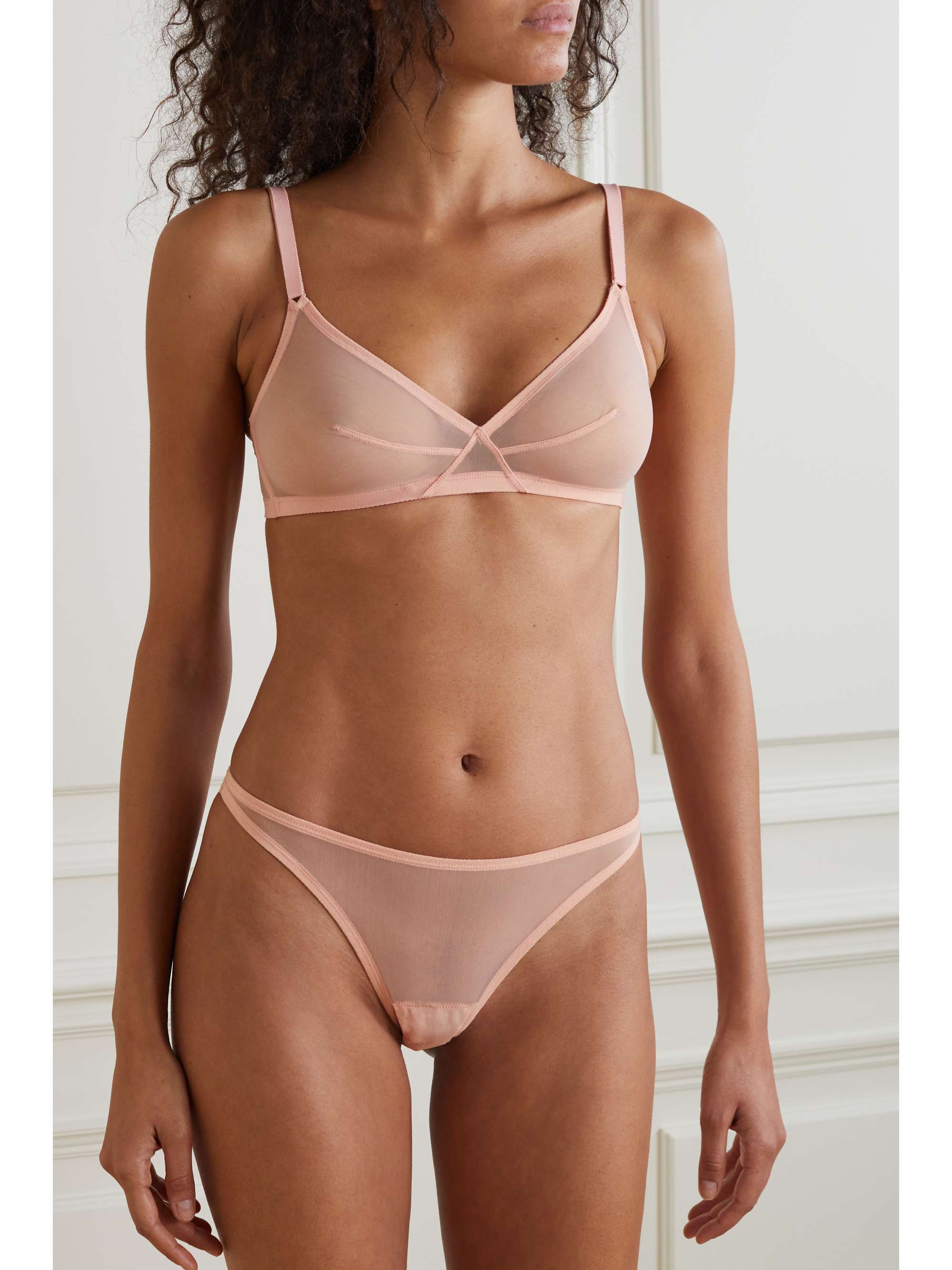 Bel stretch-tulle soft-cup triangle bra view