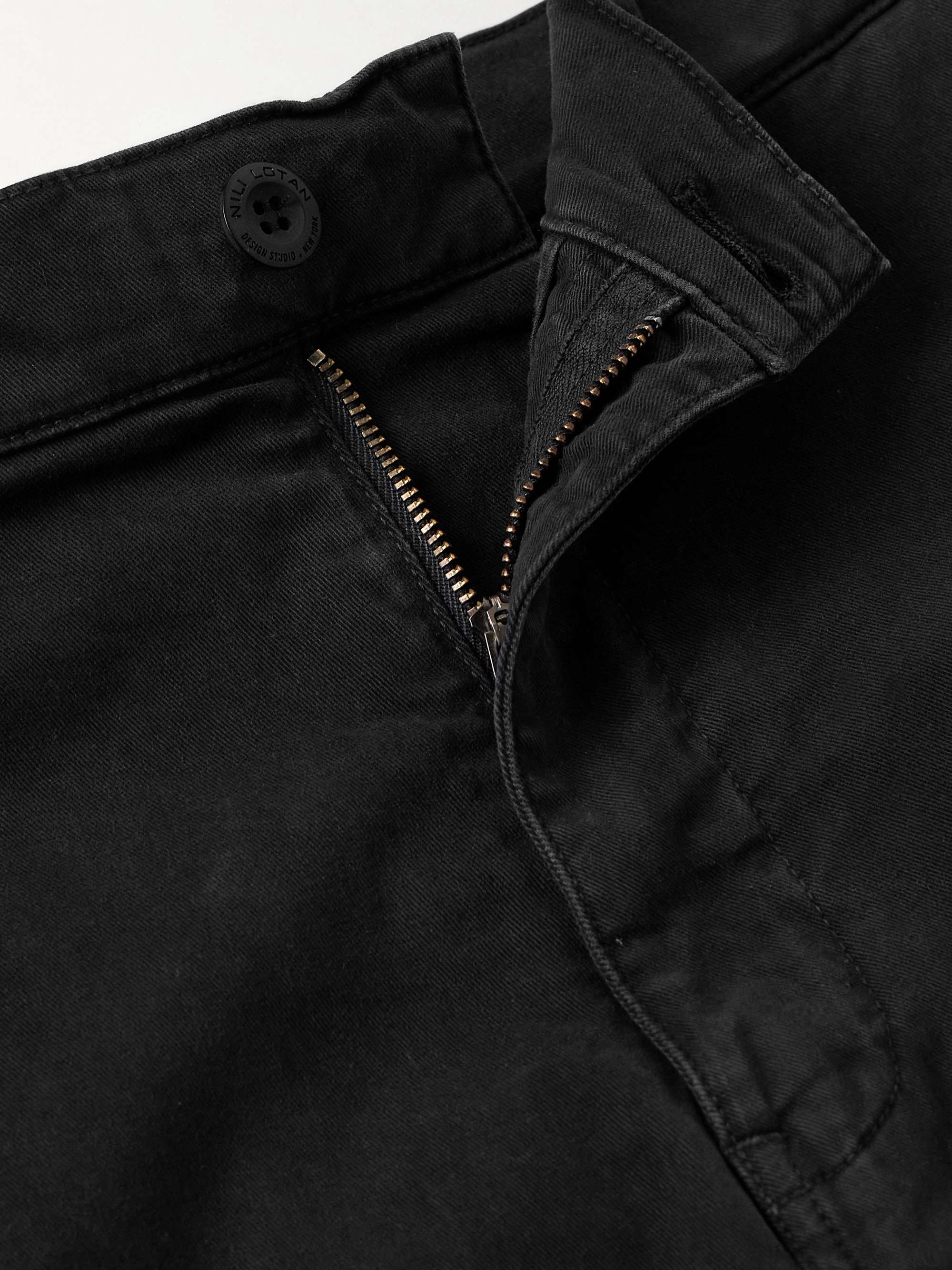 Carpenter Straight-Leg Cropped Stretch-Cotton Twill Trousers view
