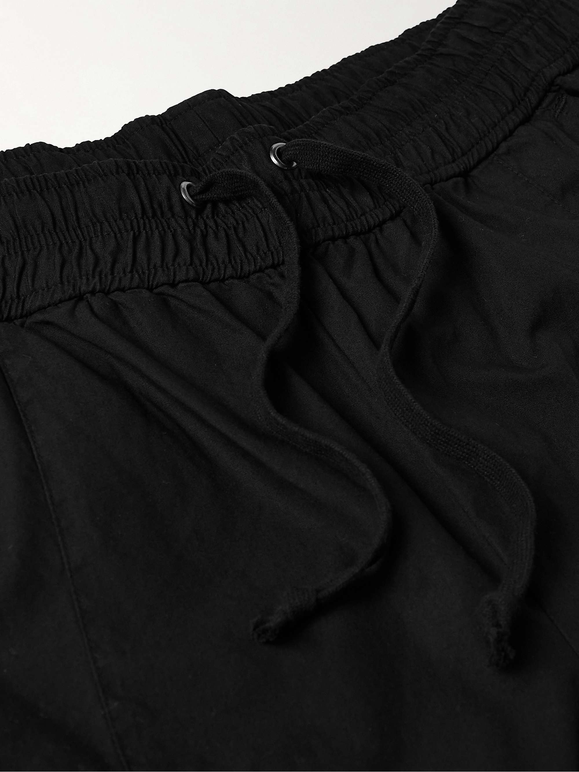 Straight-Leg Sateen Drawstring Cargo Trousers view