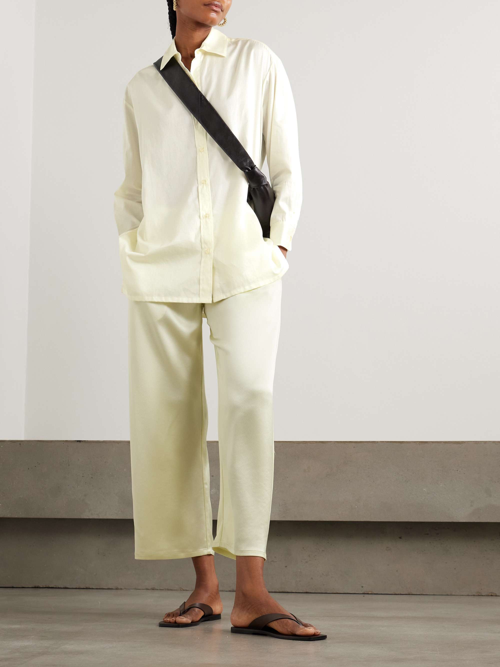 Yoko oversized cotton-poplin shirt view