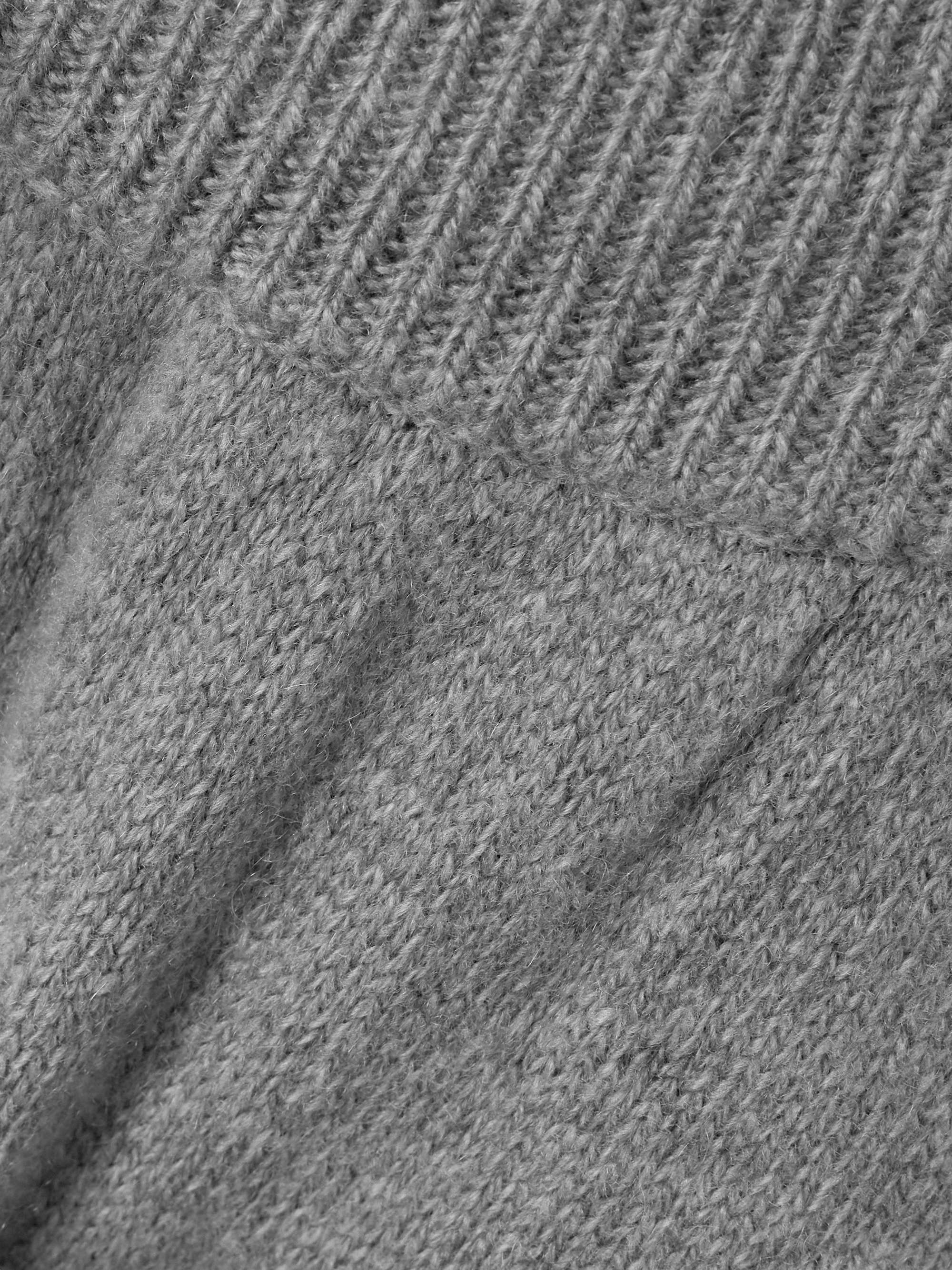 Cashmere wide-leg track pants view