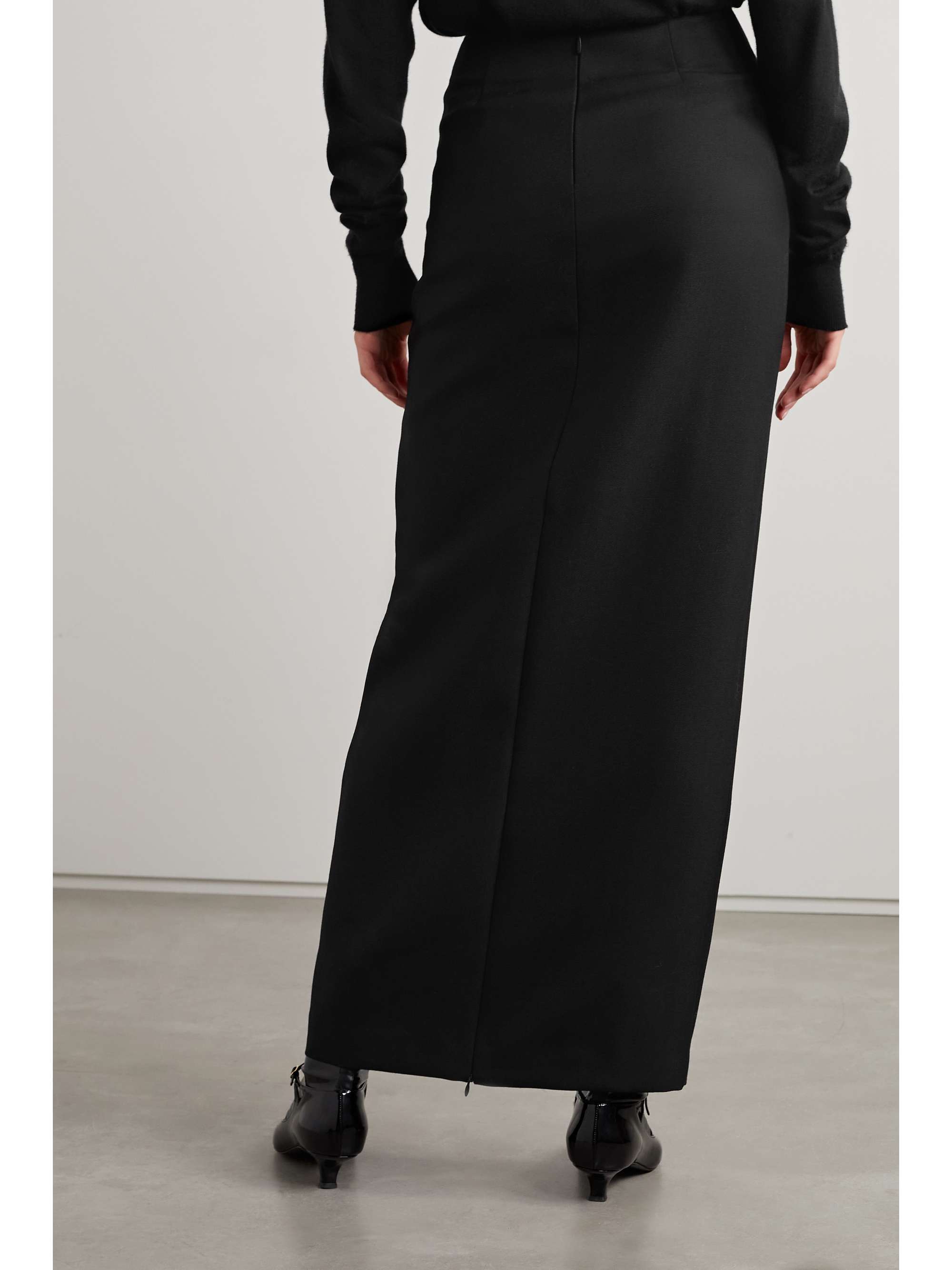 Bartelle grain de poudre wool and mohair-blend maxi skirt view
