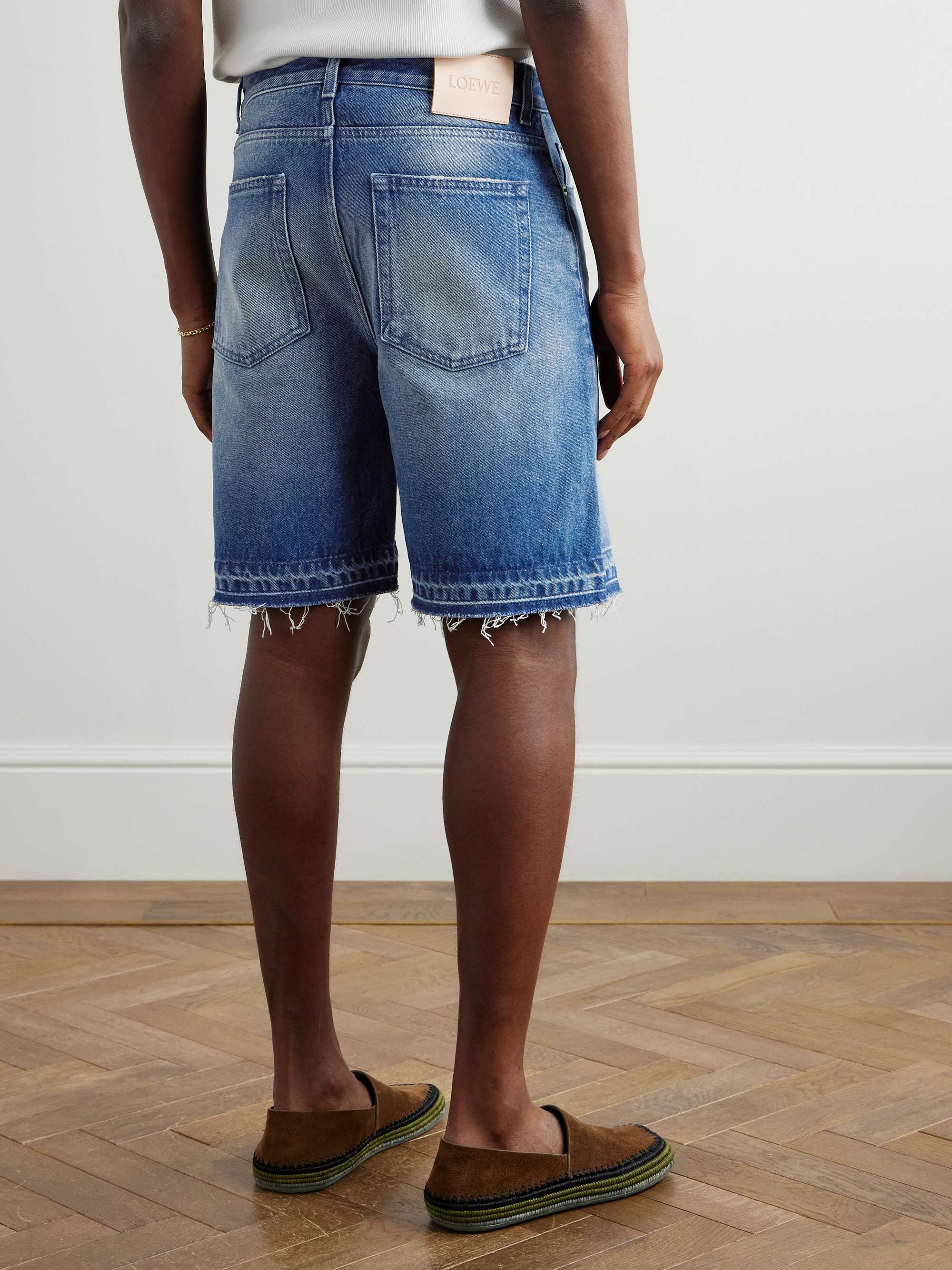 + Paula's Ibiza Straight-Leg Distressed Denim Shorts view