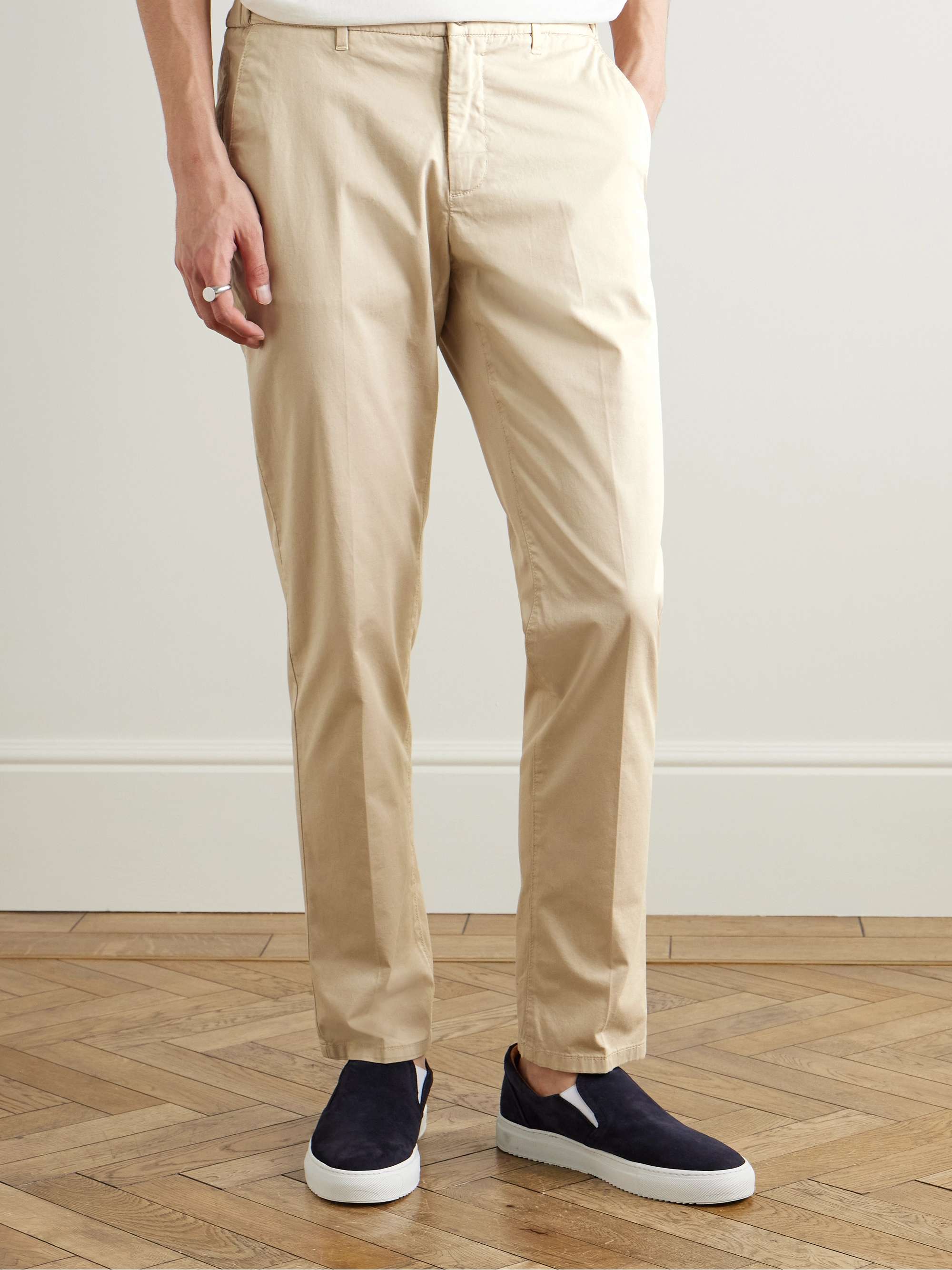Dumbo Straight-Leg Cotton-Blend Gabardine Trousers view