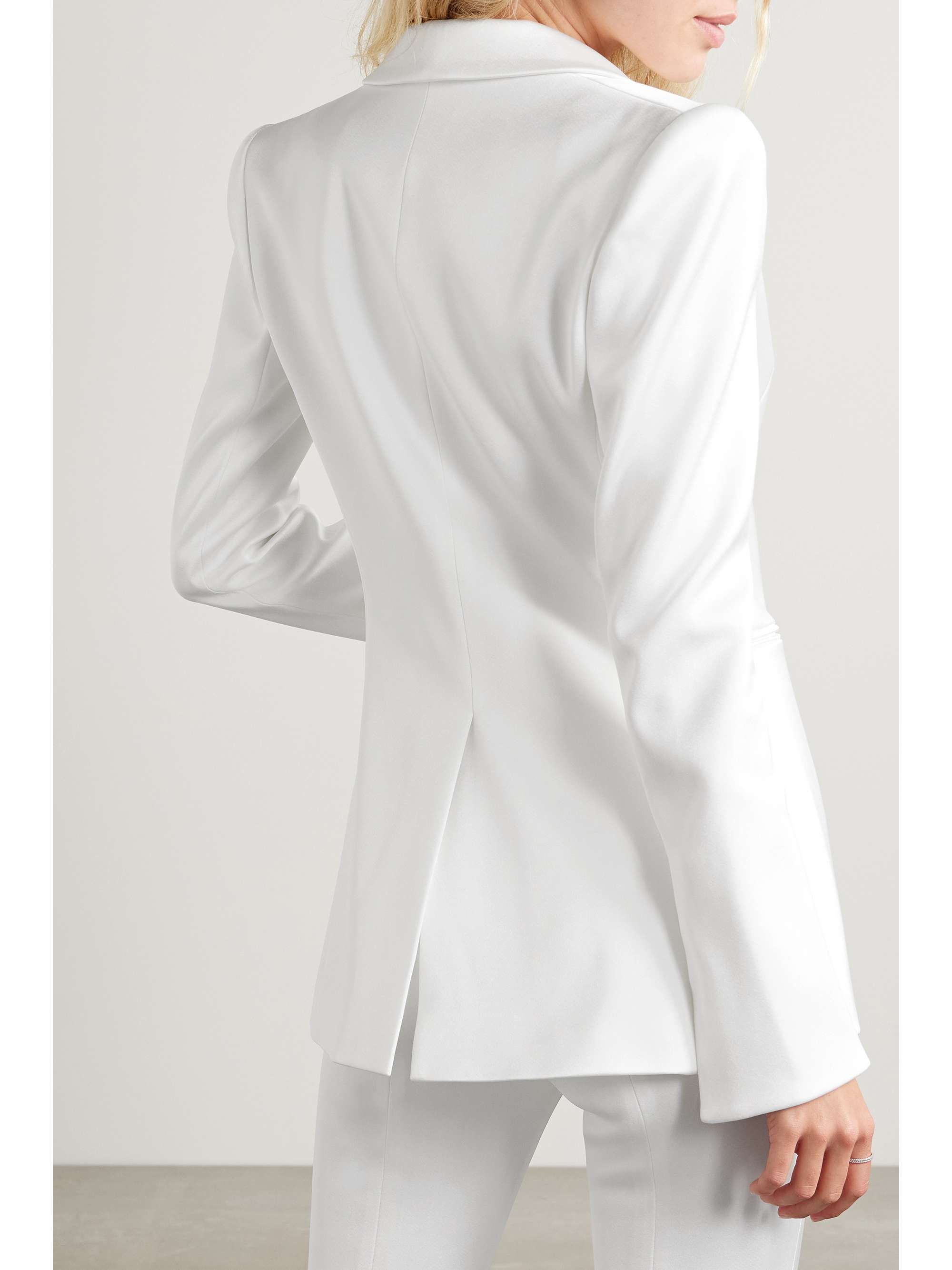 Sculpted satin blazer view