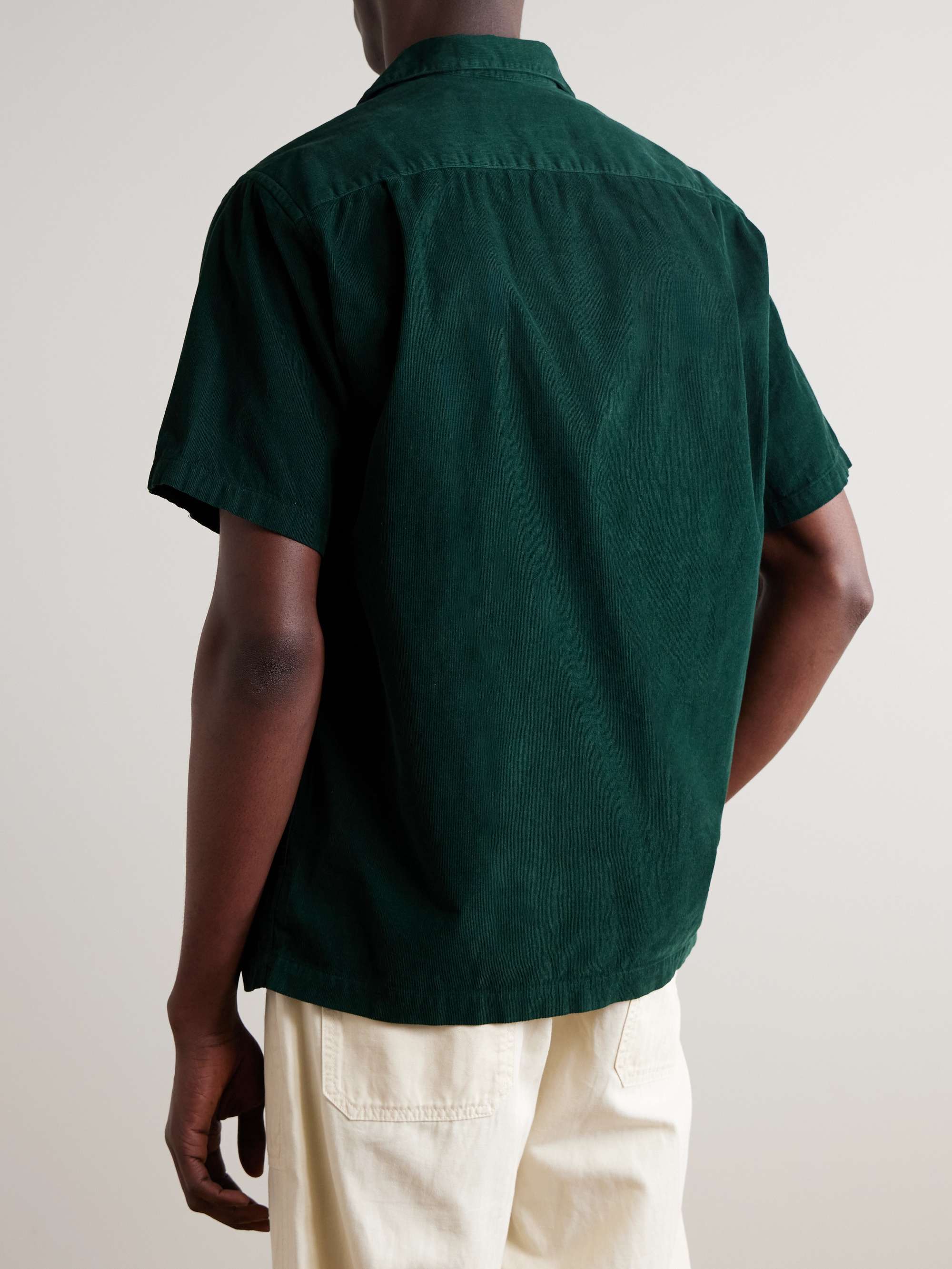 Convertible-Collar Cotton-Corduroy Shirt view