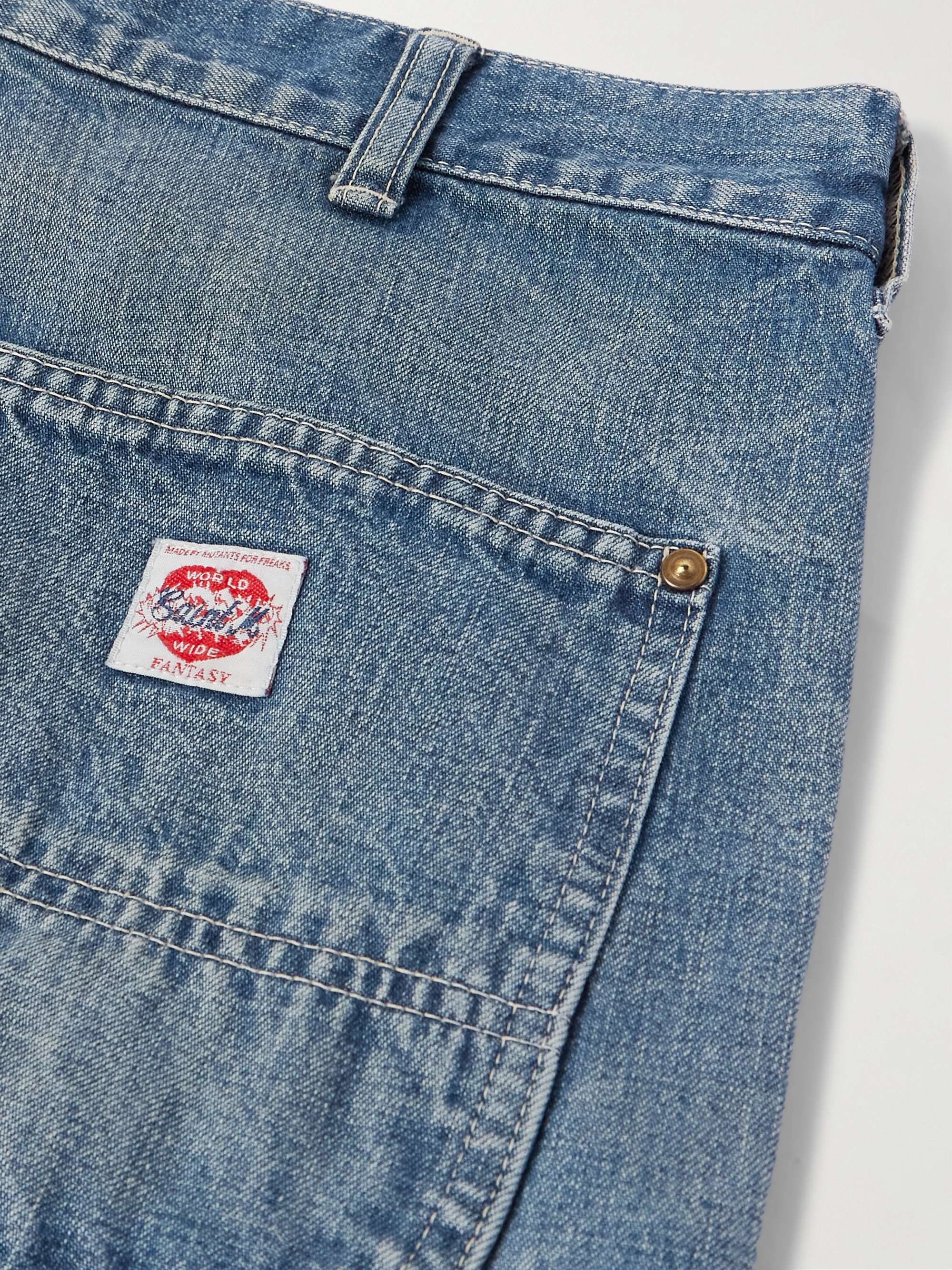 Bootcut Panelled Distressed Jeans view