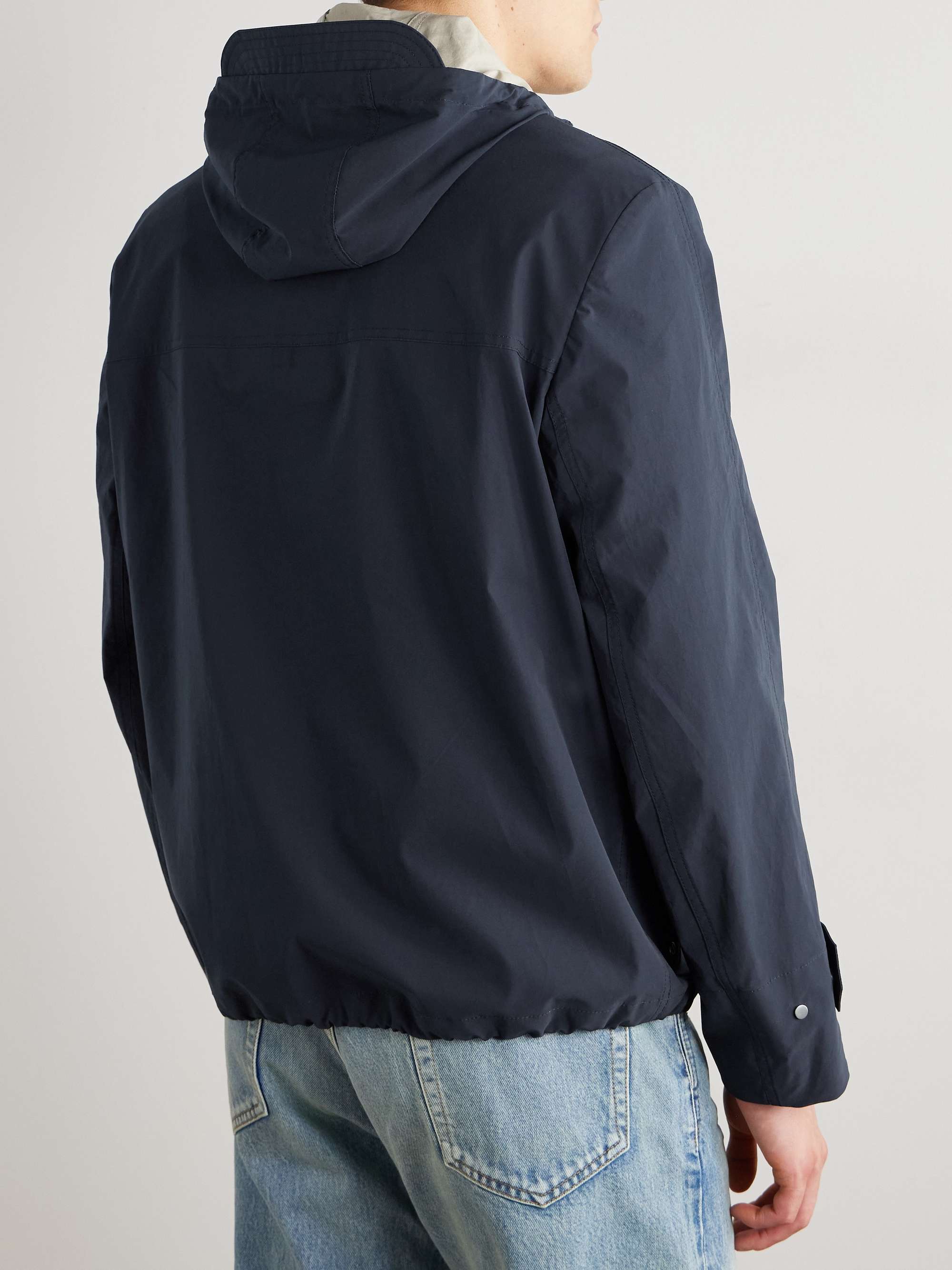 Cotton-Shell Hooded Jacket view