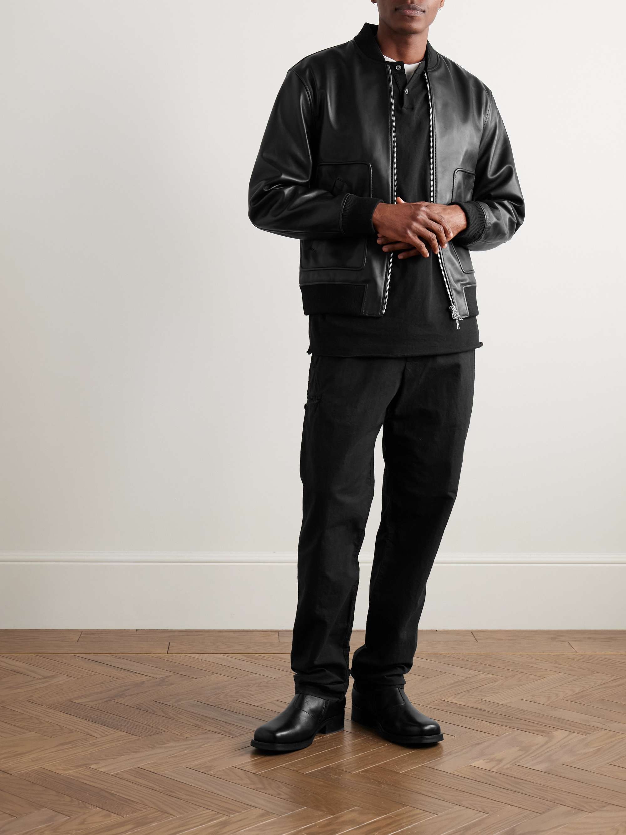 Tapered Garment-Dyed Cotton and Hemp-Blend Trousers view