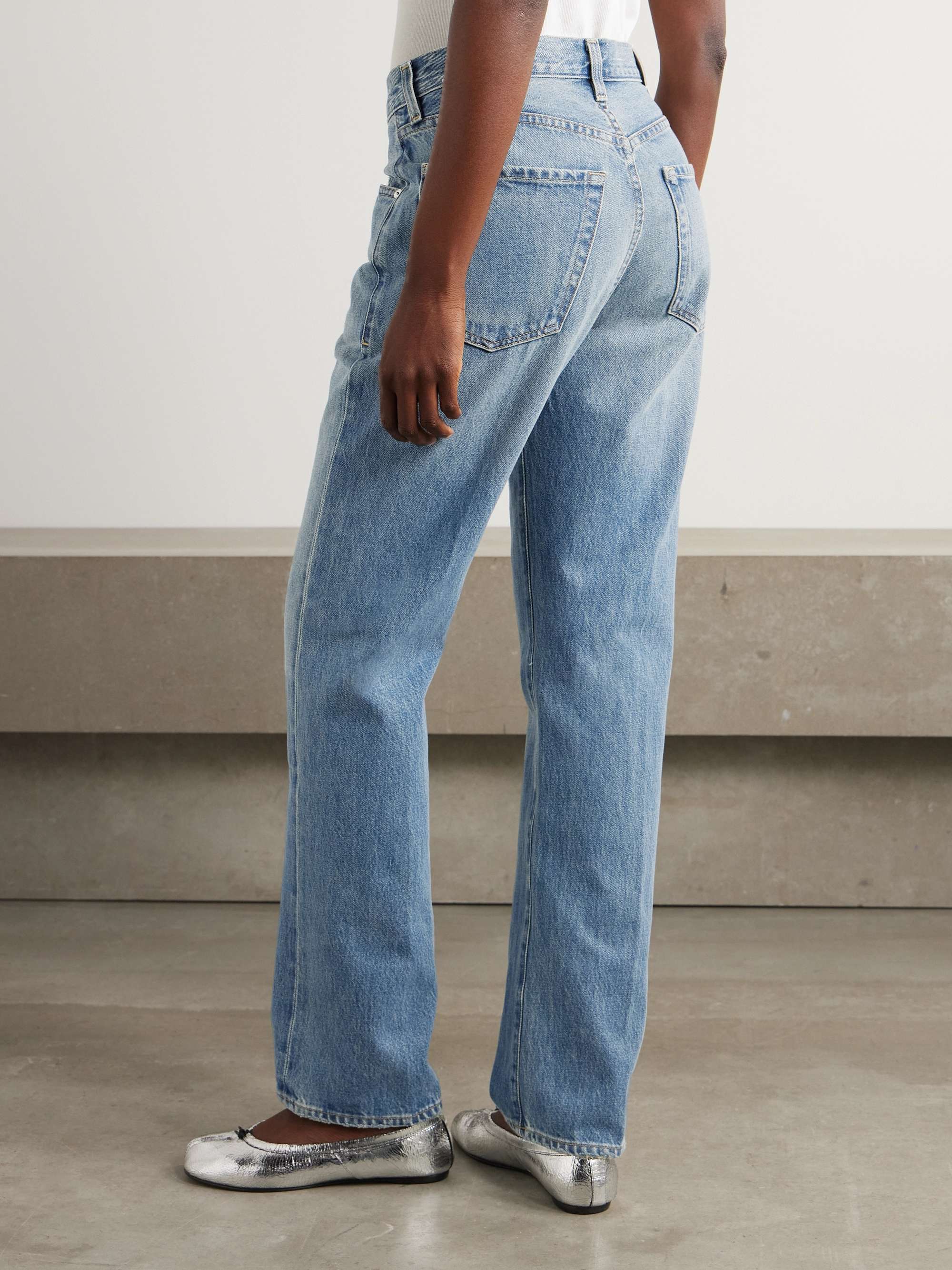 Baretta high-rise straight-leg organic jeans view