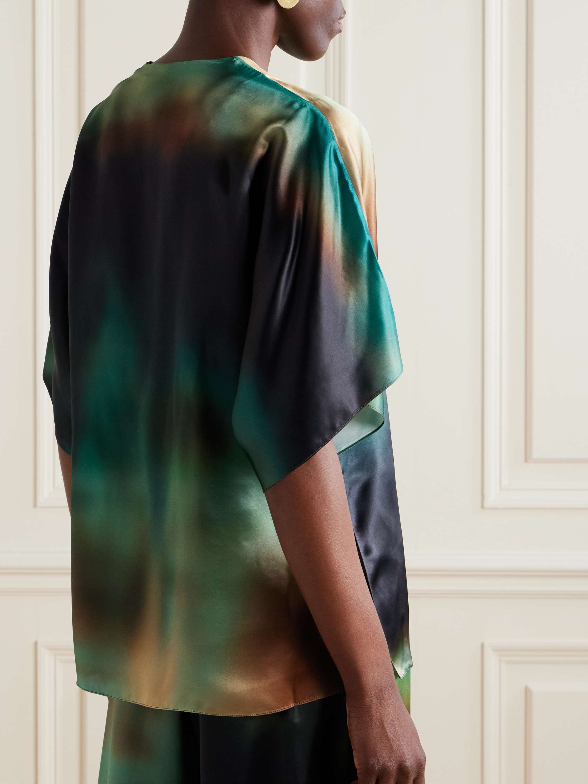 Versala tie-dye satin blouse view